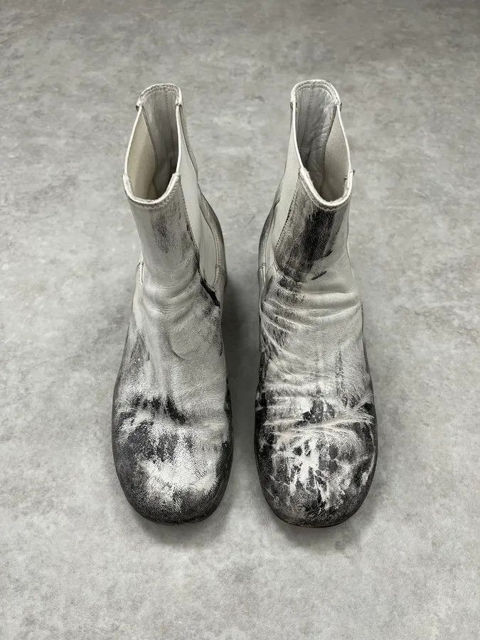 Maison Margiela Maison Margiela White Painted Abstract Heels Boots Size US 6 / IT 36 - 5 Thumbnail