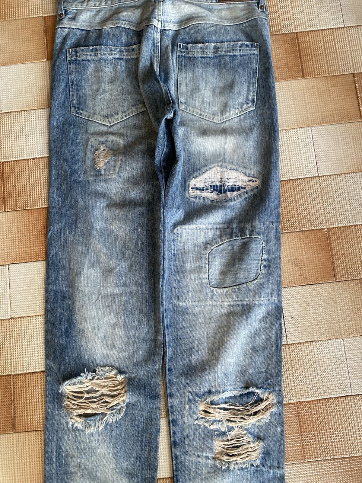 Beauty Beast × PPFM Vintage candy stripper slim cut distressed denim Size US 33 - 12 Thumbnail
