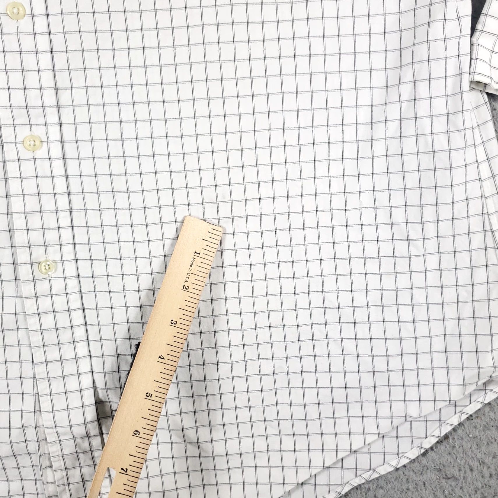 Ralph Lauren Ralph Lauren Dress Shirt Mens 17 Gray Check Long Sleeve Button Down Casual Modern Size 46R - 3 Thumbnail