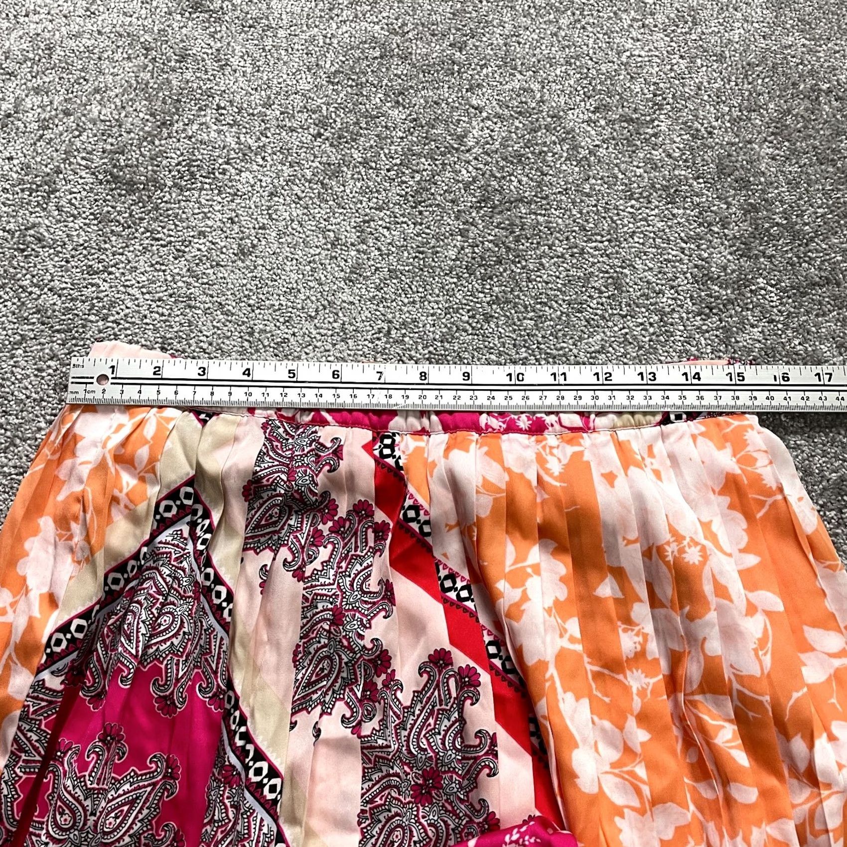 Vintage Chico's ALine Tropical Skirt Womens Skirt Midi Pleated Floral Pink 10P Petite Ladies Women’s Style: Tropical Size 32" / US 10 / IT 46 - 6 Thumbnail