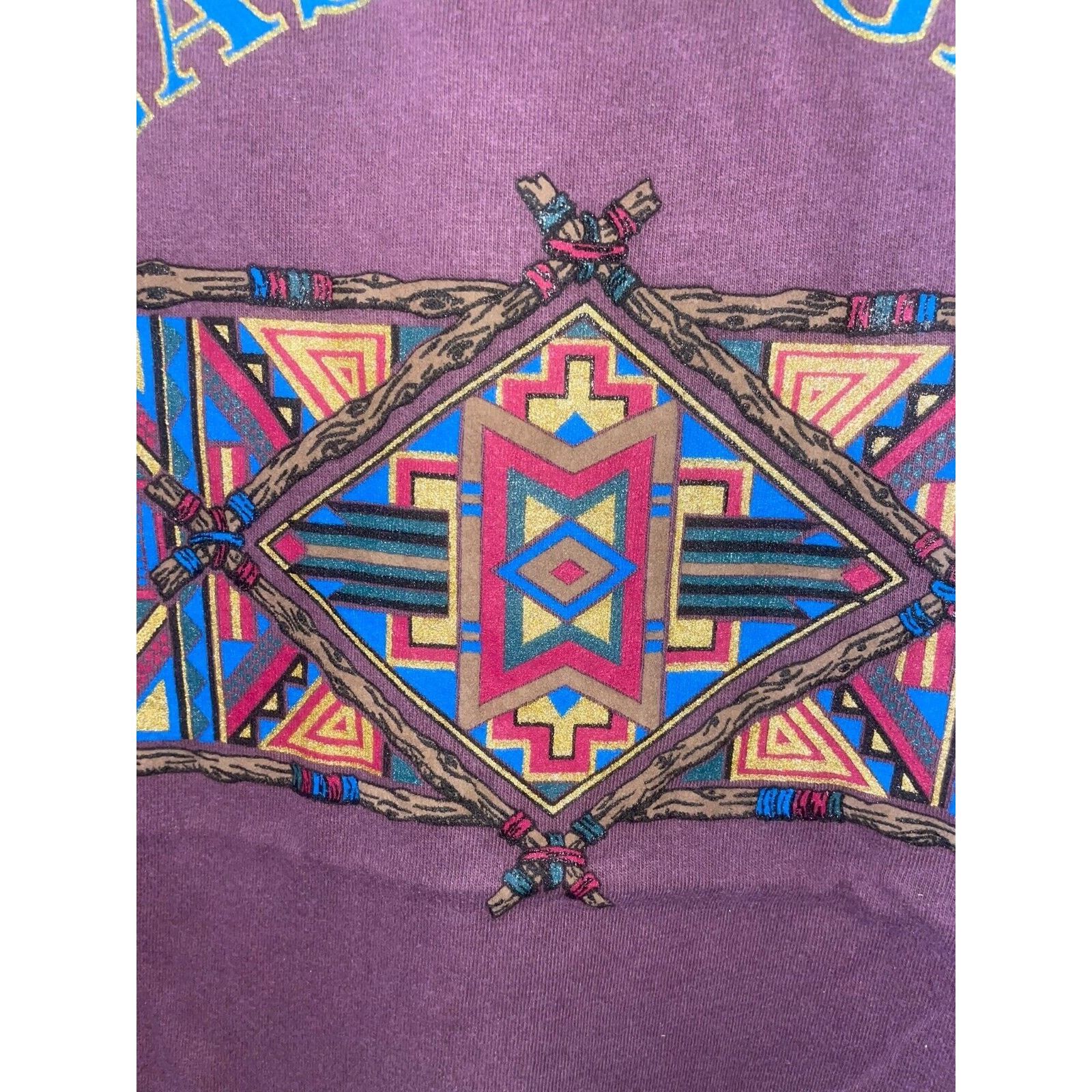 Vintage Vintage Las Vegas Native Shirt American Tee 90s VTG Large Size US L / EU 52-54 / 3 - 3 Thumbnail