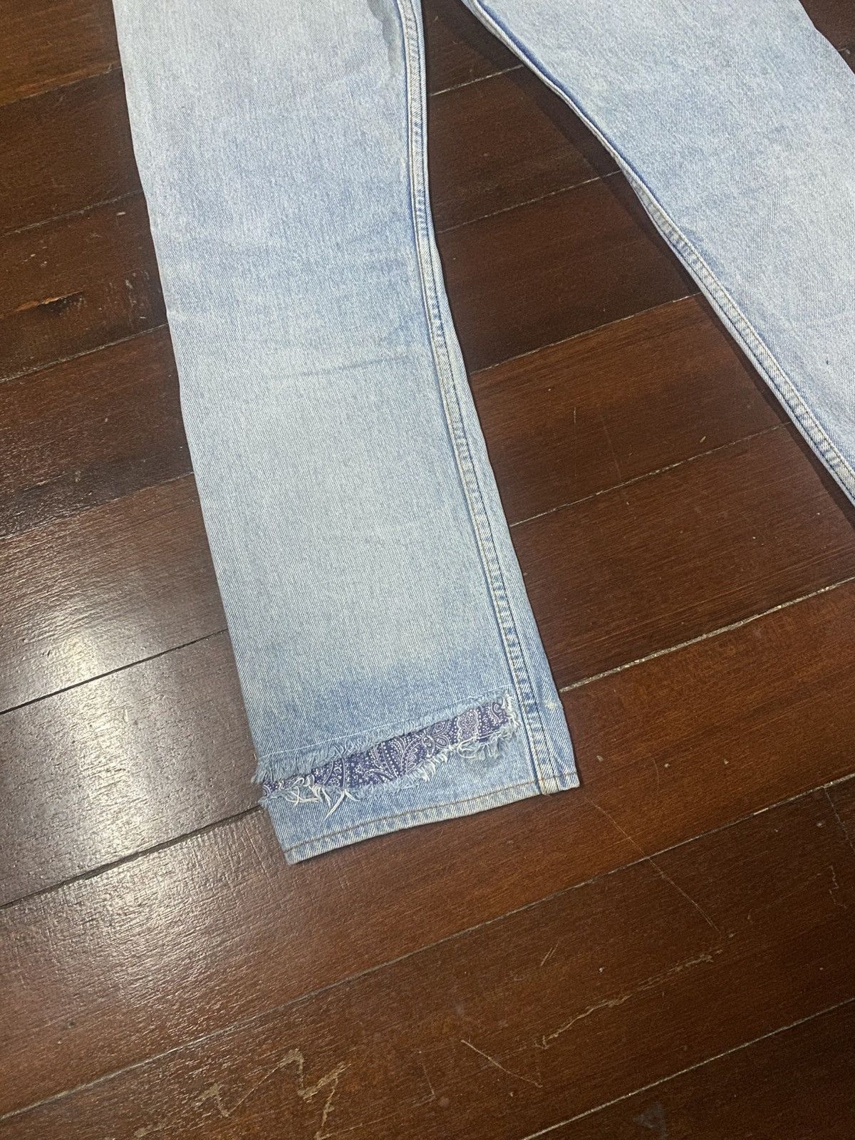 Levi's Vintage 70s 80s Levis 501 distressed rework patch mud wash Size US 30 / EU 46 - 11 Thumbnail