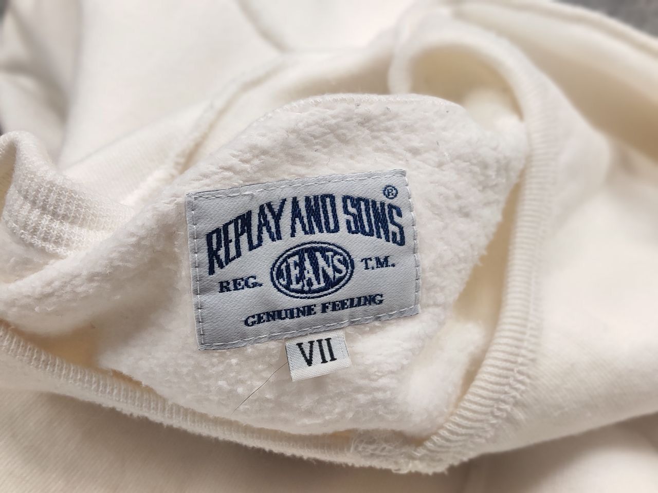 Replay Replay and Sons Design Asimetric Logo White Sweatshirt Size US M / EU 48-50 / 2 - 12 Thumbnail