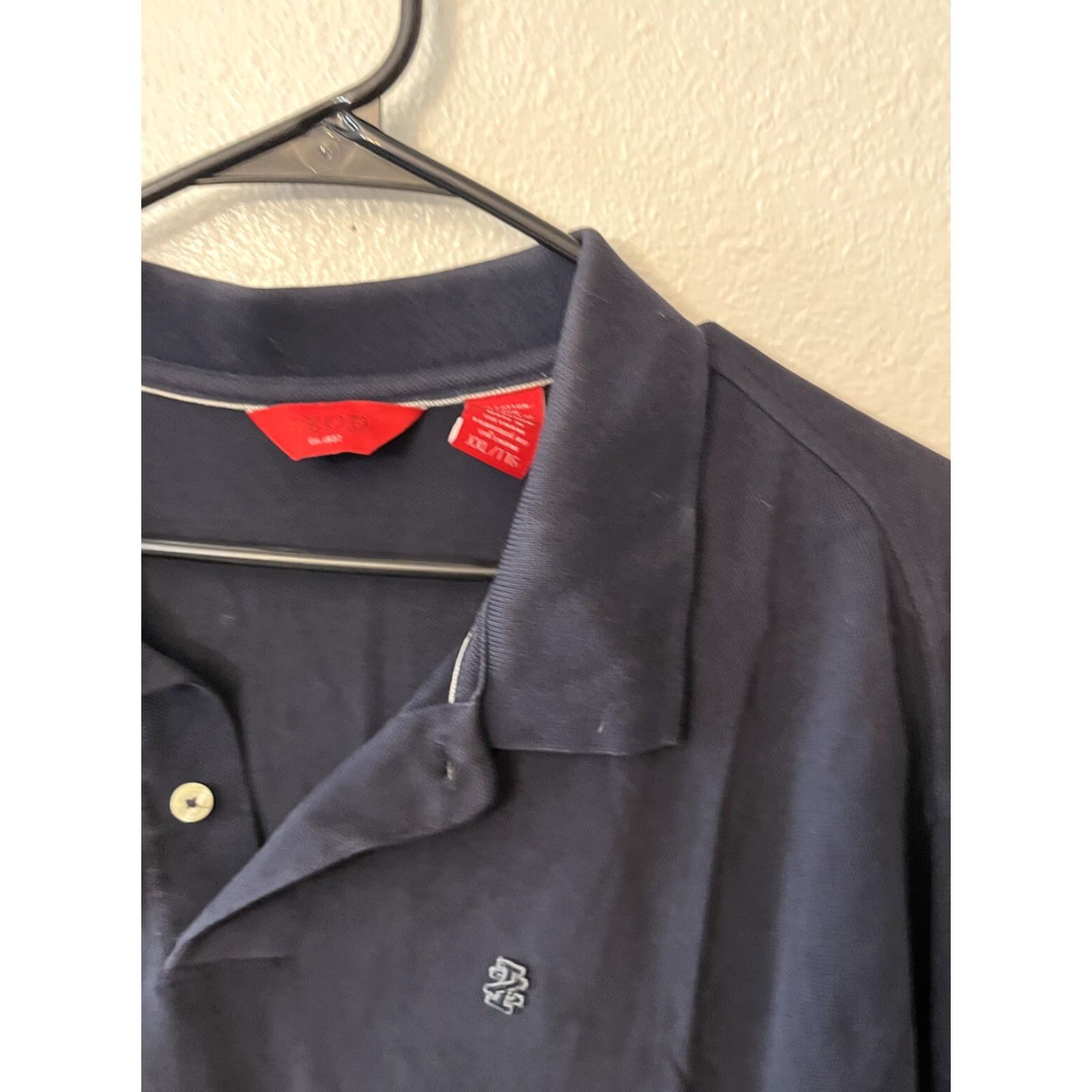 Izod VINTAGE? No. IZOD GOLF POLO SHIRT Men’s XXL Blue Solid Knit 100% Cotton Short Sleeve Button Collar Polo Brand IZOD Golf Classic Mens 2XL Blue Polo Size US XXL / EU 58 / 5 - 2 Thumbnail