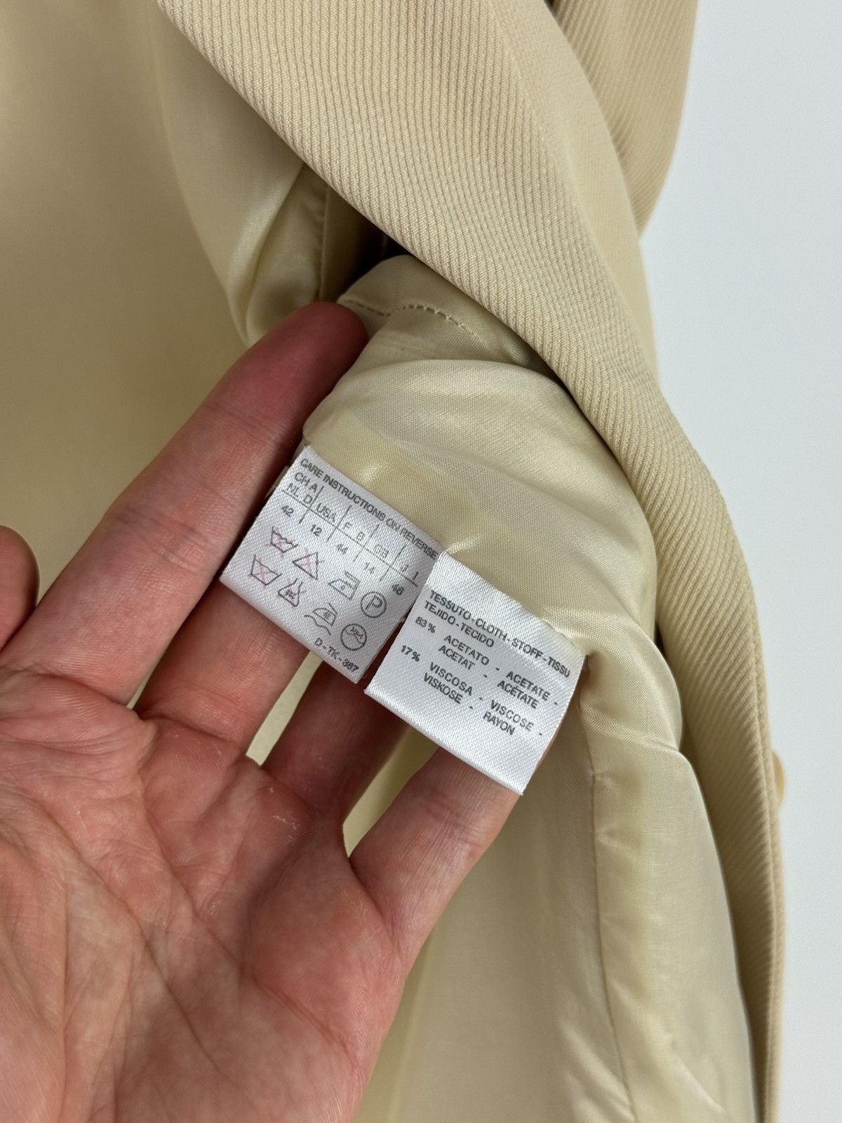 Max Mara Max Mara Ivory Women’s Light Coat Size XL / US 12-14 / IT 48-50 - 20 Thumbnail