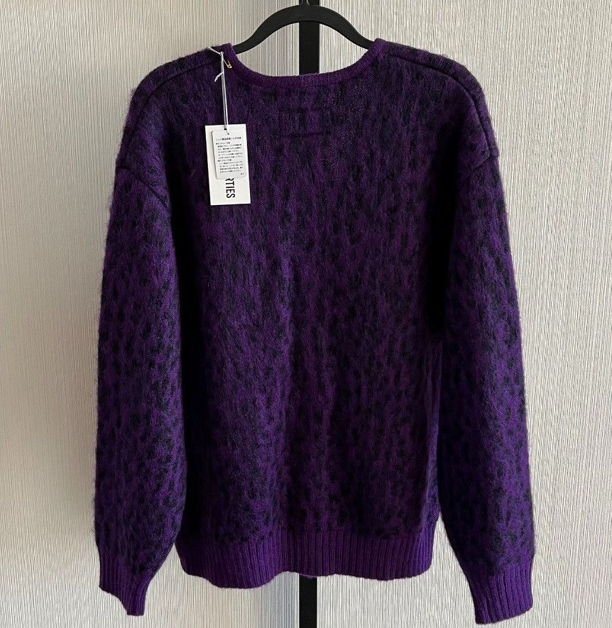 Wacko Maria WACKO MARIA purple leopard mohair CARDIGAN knit  