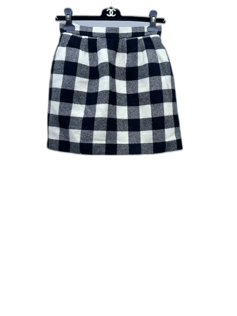 Valentino Valentino Plaid Wool Mini Skirt Size 38" / US 16 / IT 52 - 1 Thumbnail