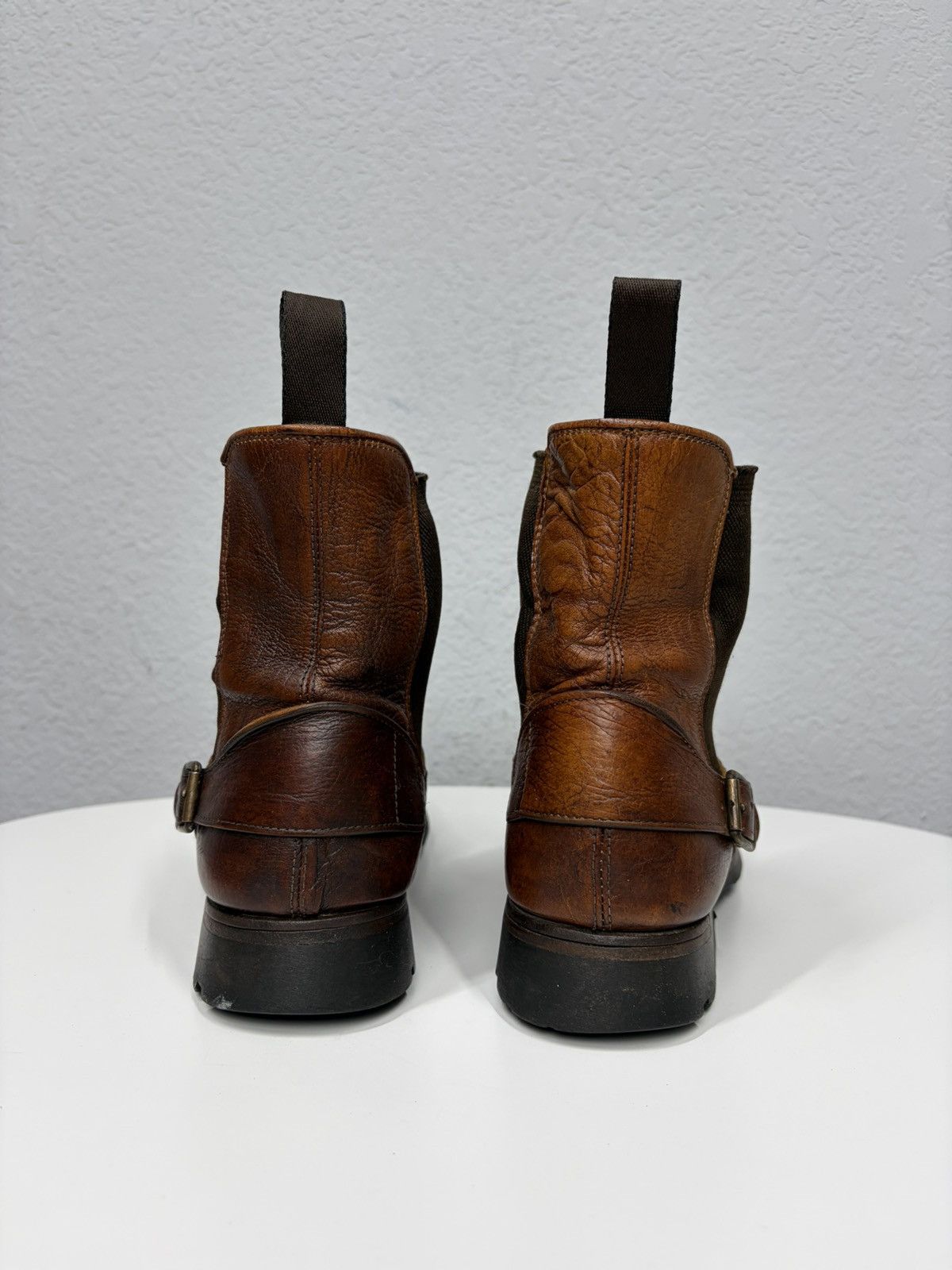 Frye Vintage 00s Brown Leather Side Zip Boots Guidi Marsell Style Size US 10 / EU 43 - 11 Thumbnail