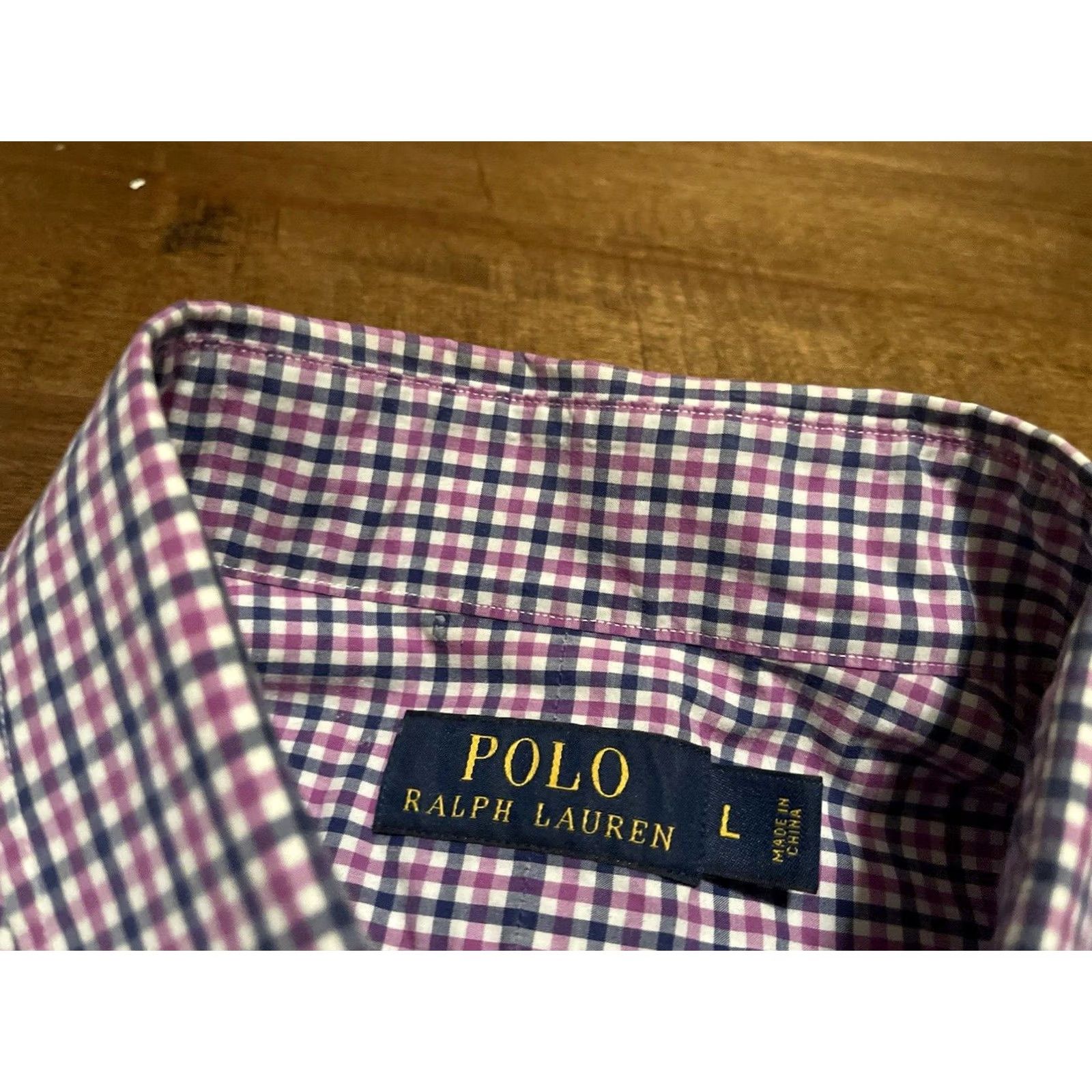 Polo Ralph Lauren x2 Polo Ralph Lauren Shirt Button Up L/S Cutaway Collar Gingham Multicolor Mens Large Size US L / EU 52-54 / 3 - 5 Thumbnail