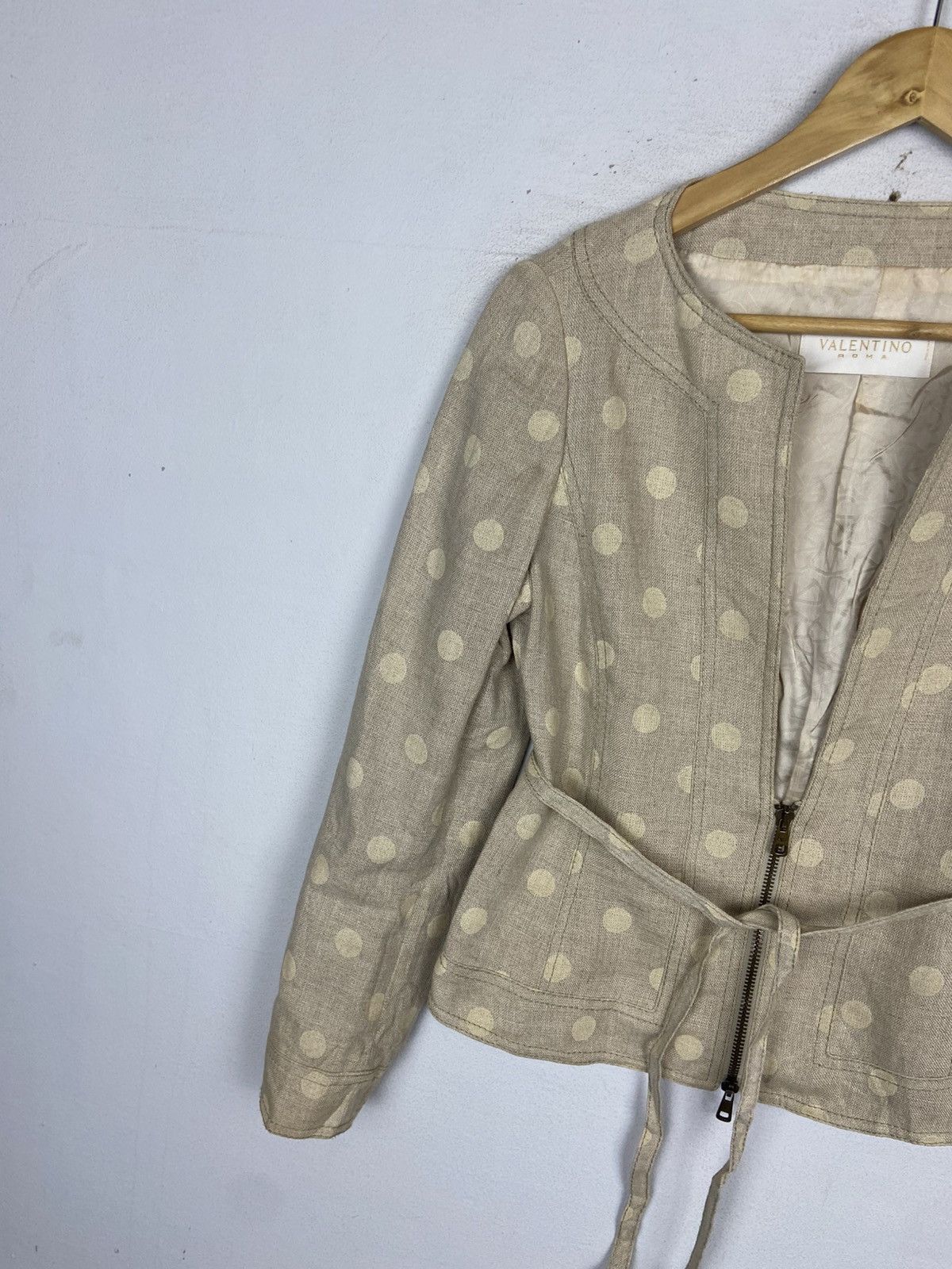 Valentino Valentino Polka Dot Cropped Italian Designer Zip-Up Coat Size M / US 6-8 / IT 42-44 - 2 Thumbnail