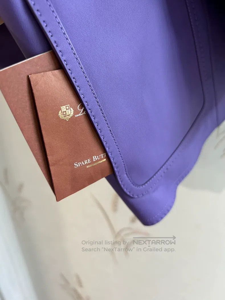 Loro Piana LORO PIANA Lavender purple top-grade lamb leather velvet b Size XS / US 0-2 / IT 36-38 - 9 Thumbnail