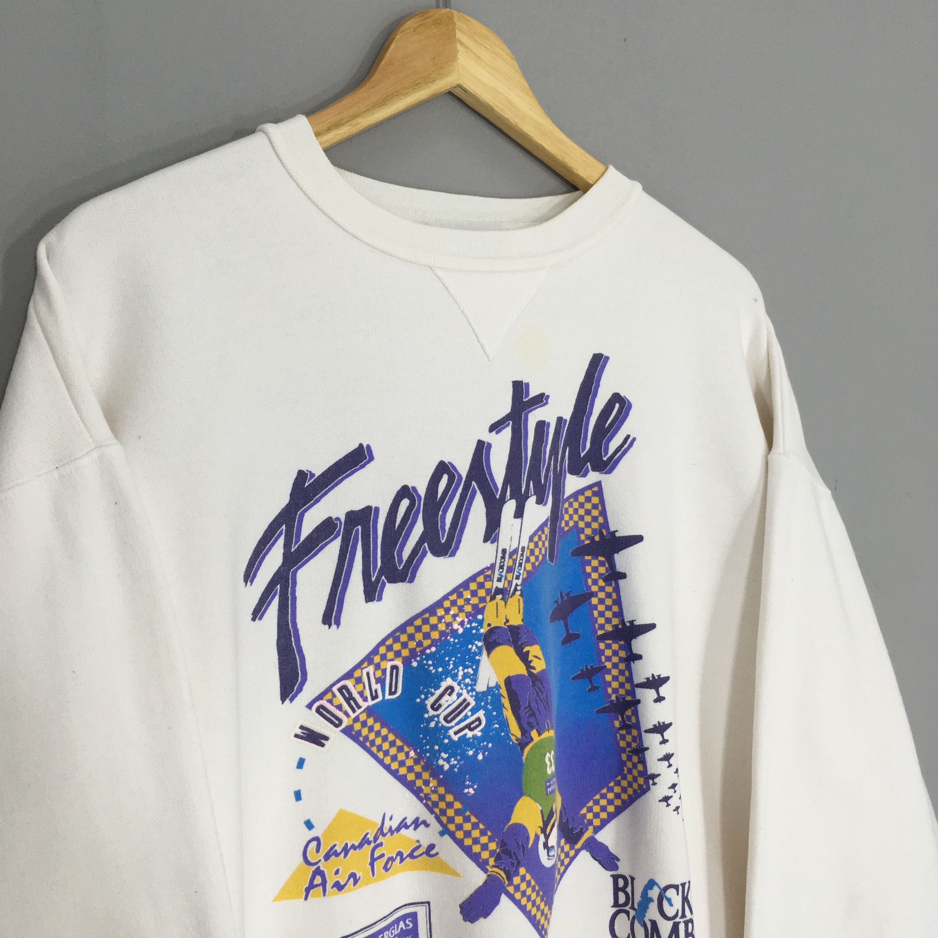 Beauty Beast × Vintage Vintage 90s Freestyle Ski World Cup Sweatshirt Large Size US L / EU 52-54 / 3 - 3 Thumbnail