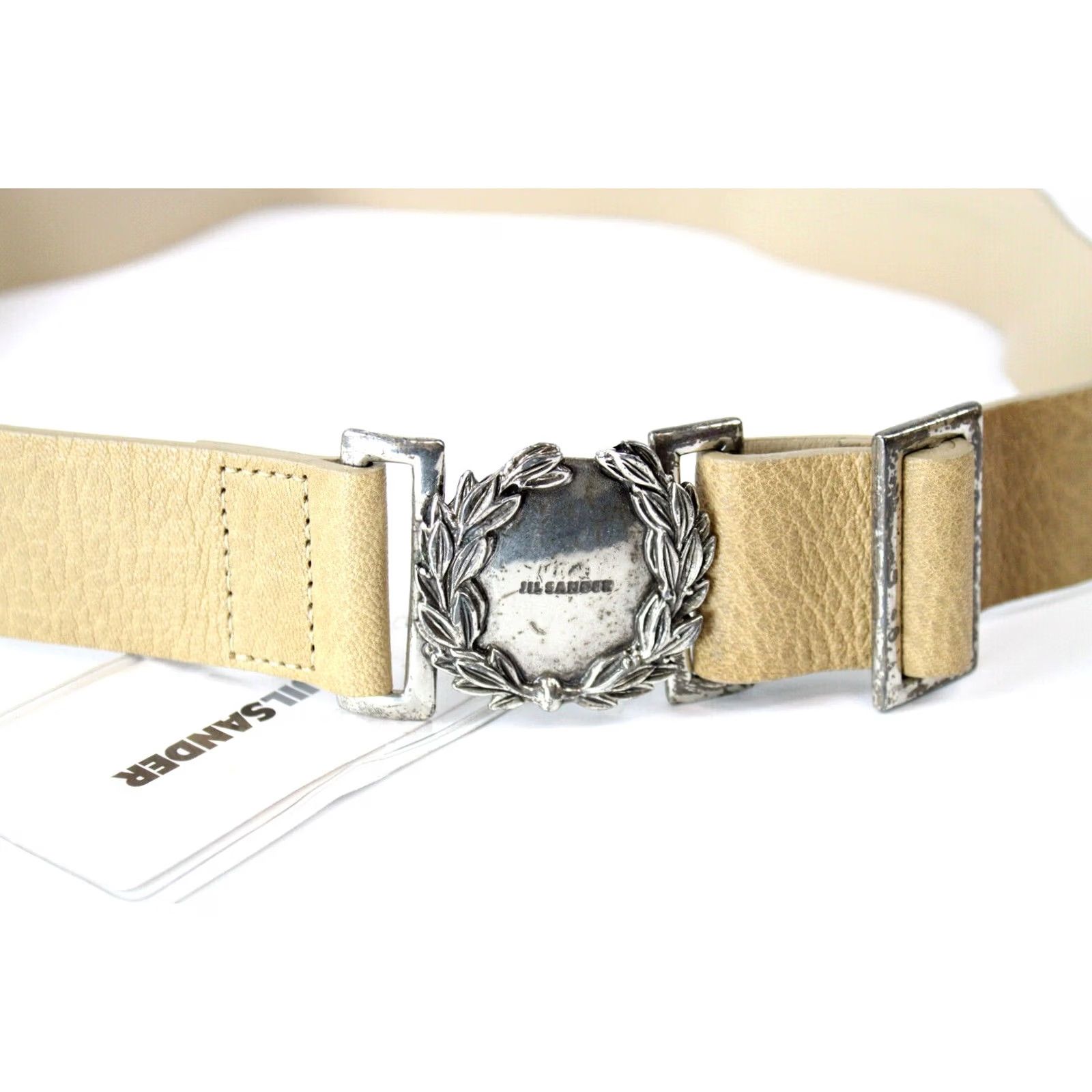 Jil Sander JIL SANDER Belt Women 85 CM Leather Blend Brown Aged Look Buckle Size ONE SIZE - 2 Thumbnail