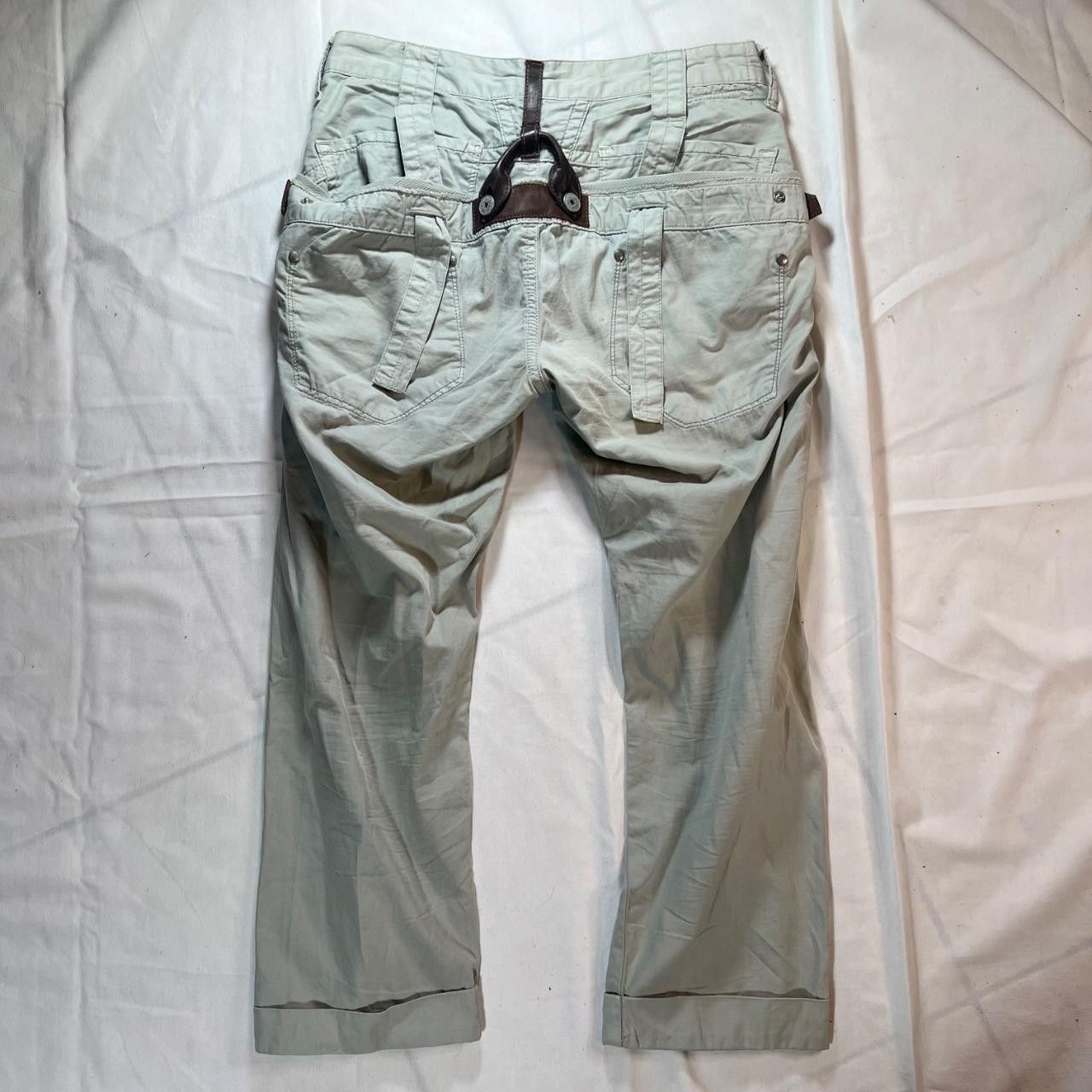 Marithe + Francois Girbaud Marithé + François Girbaud Men's Grey and Brown Trousers Size US 29 - 2 Thumbnail