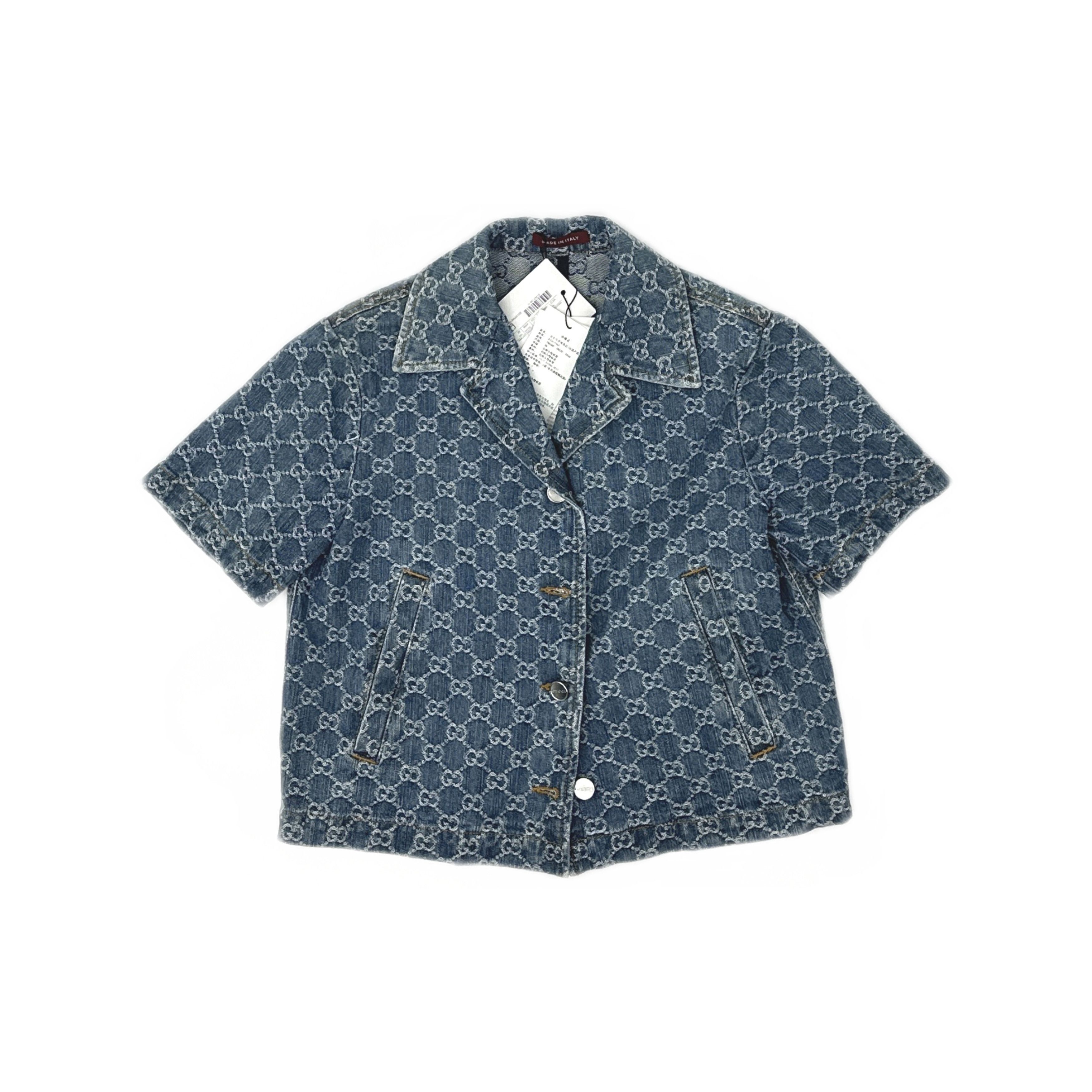 Gucci Gucci GG Logo Jacquard Short Sleeve Button Up IT 38 Size XS / US 0-2 / IT 36-38 - 1 Thumbnail