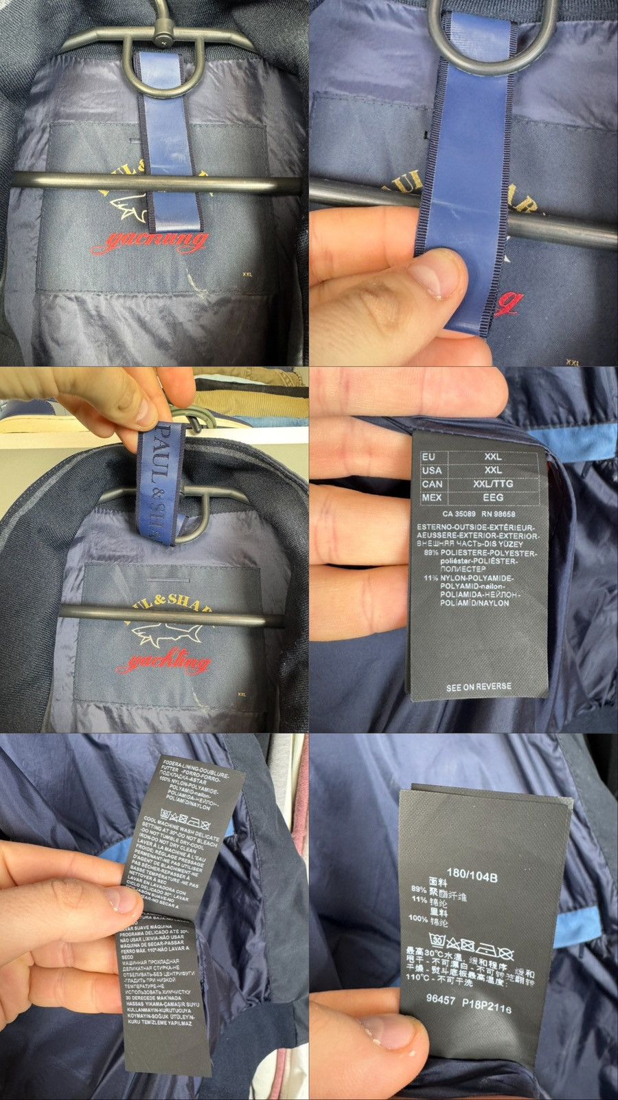 Paul & Shark Paul & Shark Yachting Full-Zip Jacket Navy Blue Men's Size US XXL / EU 58 / 5 - 13 Thumbnail
