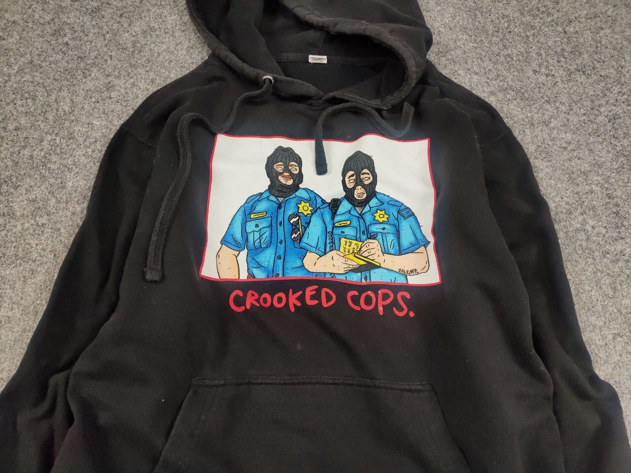 Japanese Brand Blue Tomato Salem Crooked Cops Logo Black Hoodie Size US S / EU 44-46 / 1 - 9 Thumbnail