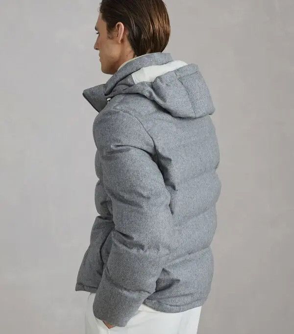 Brunello Cucinelli o1w1db10226 Wr Padded Jacket in Light Grey Size US M / EU 48-50 / 2 - 2 Thumbnail
