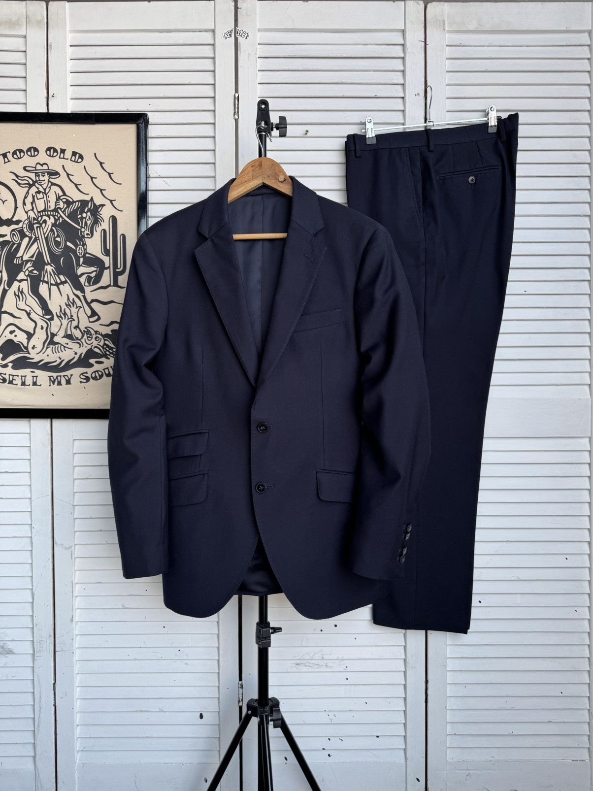 Hackett Hackett London Midnight Navy Wool Classic Tailored Suit Size 40L - 1 Thumbnail