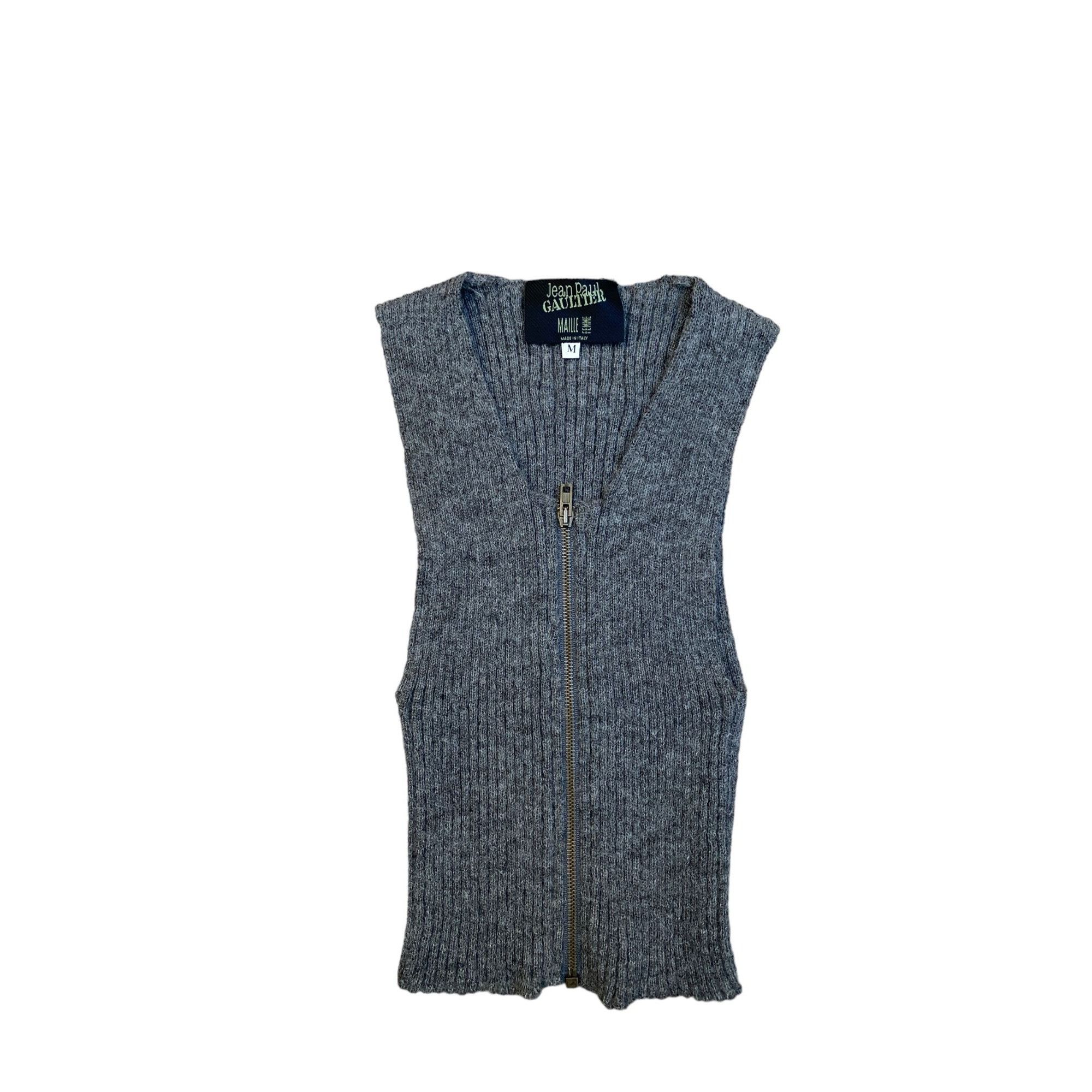 Jean Paul Gaultier Vintage Grey Maille Vest Knit Size M / US 6-8 / IT 42-44 - 2 Thumbnail