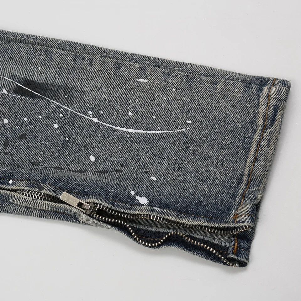 Japanese Brand × Vintage Skinny Jeans Men Graphic Ripped Denim Size US 34 / EU 50 - 6 Thumbnail