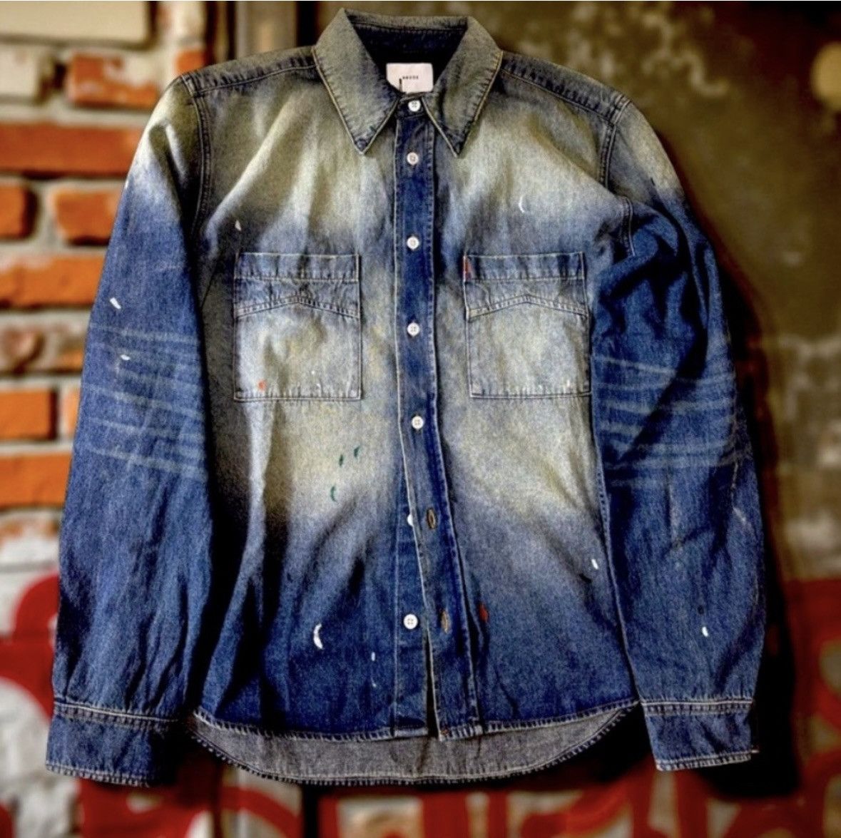 Rhude Rhude Paint Splatter Denim Shirt – Medium – New Size US M / EU 48-50 / 2 - 1 Thumbnail