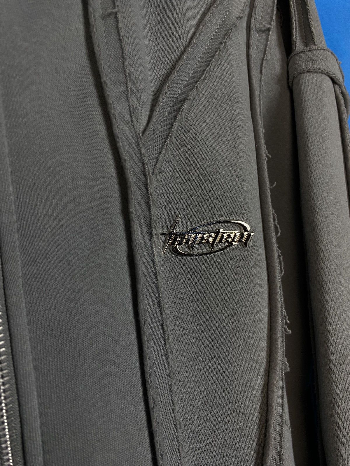Japanese Brand × Vintage 🔥 DISTORTION FULL ZIP HOODIE Y2K RICK OWENS STYLE Size US M / EU 48-50 / 2 - 5 Thumbnail