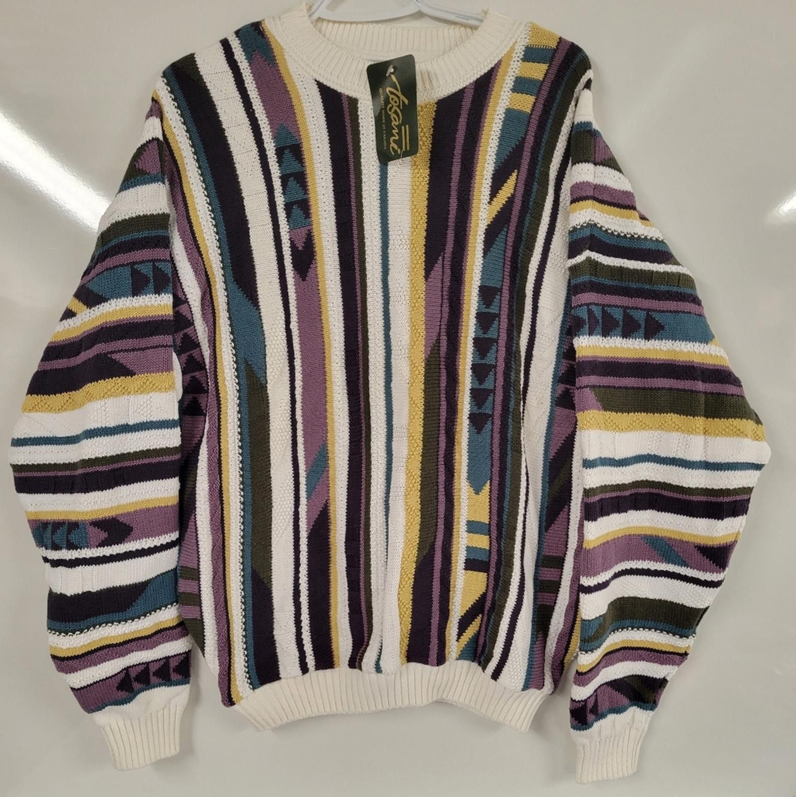 Other NWT Tosani XL Vintage style 3D Knit Sweater COOGI Style Size US XL / EU 56 / 4 - 4 Thumbnail