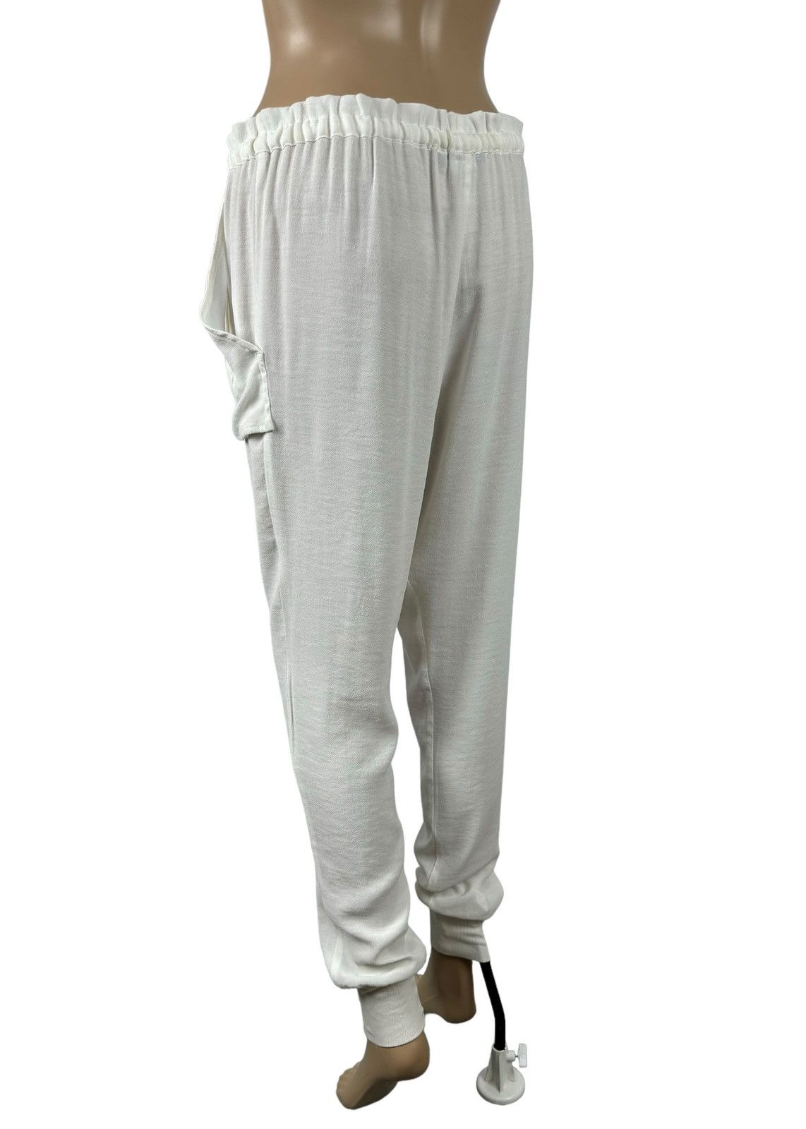 Pinko Pinko White Cotton-Viscose Sweatpants size IT42 Size 28" / US 6 / IT 42 - 5 Thumbnail