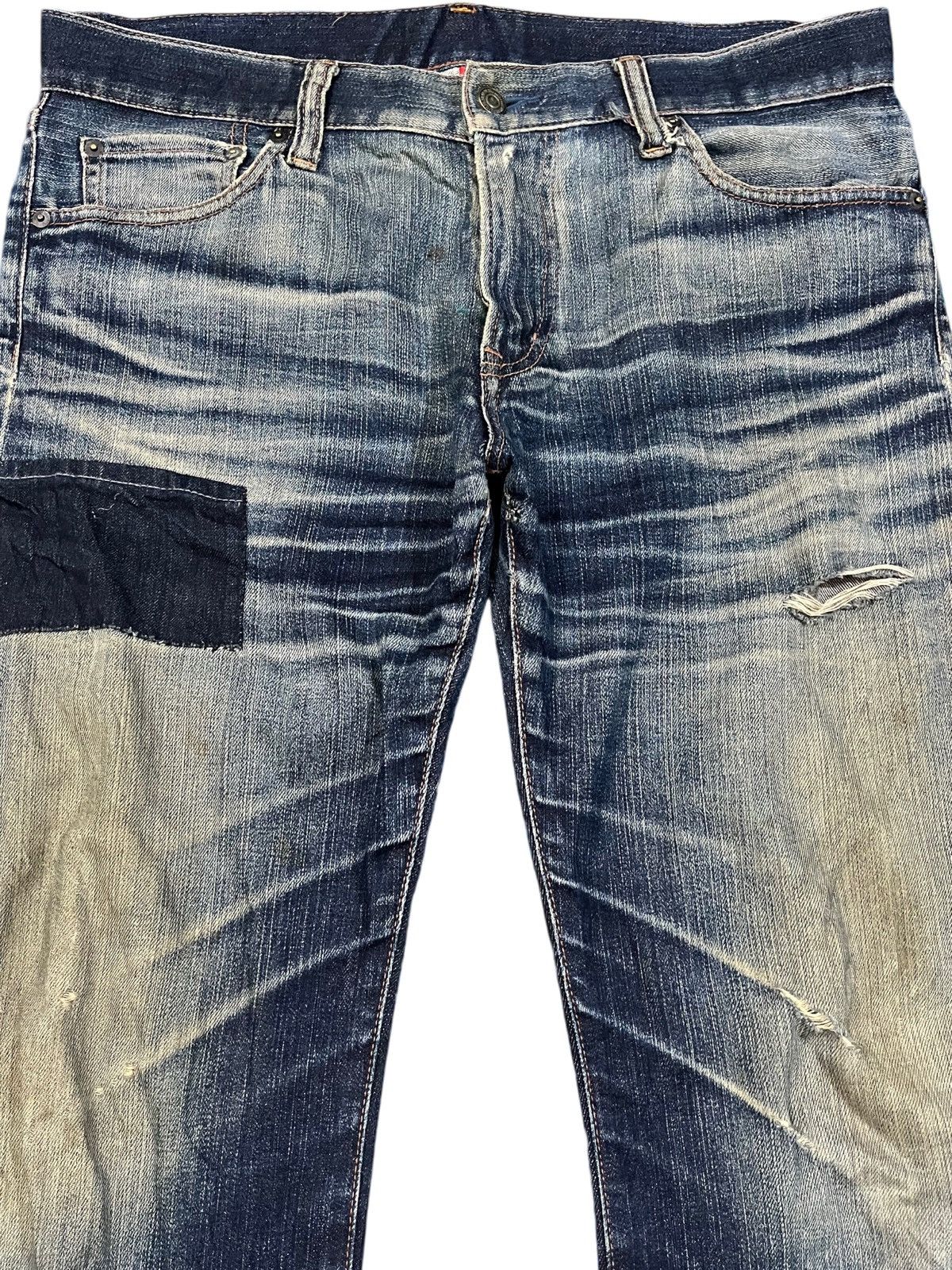 Jun Takahashi Vintage Uniqlo Patchwork Denim Size US 33 - 2 Thumbnail