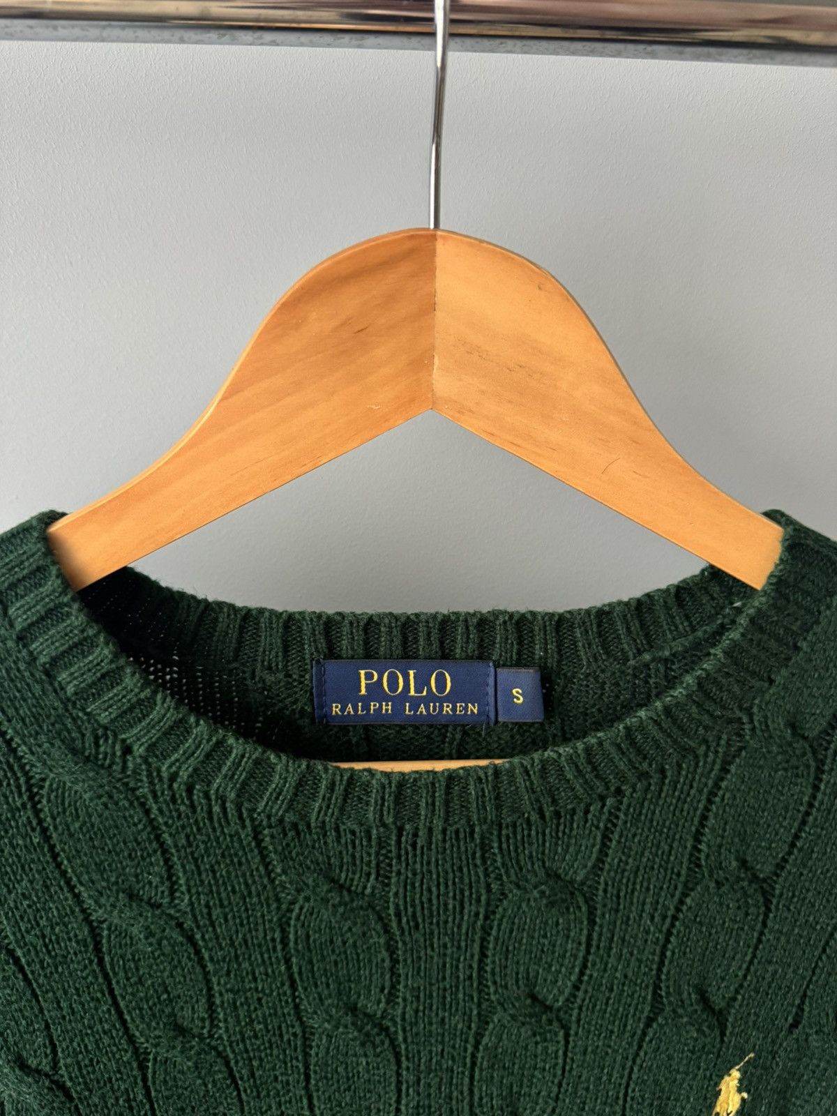 Polo Ralph Lauren Polo Ralph Lauren Vintage Cable Knit Sweater Green Size S Size US S / EU 44-46 / 1 - 5 Thumbnail