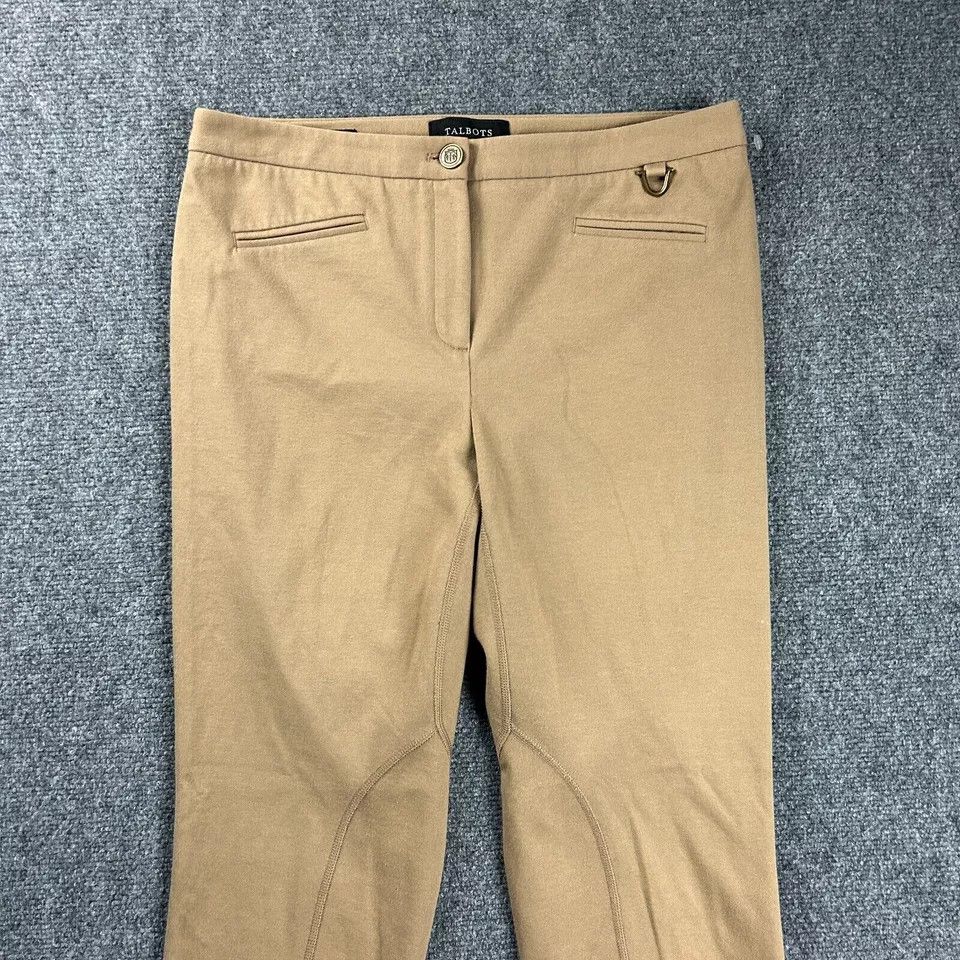 Talbots Talbots Pants Womens 4 Beige Dalton Dress Ankle Nylon Blend Size 27" / US 4 / IT 40 - 2 Thumbnail