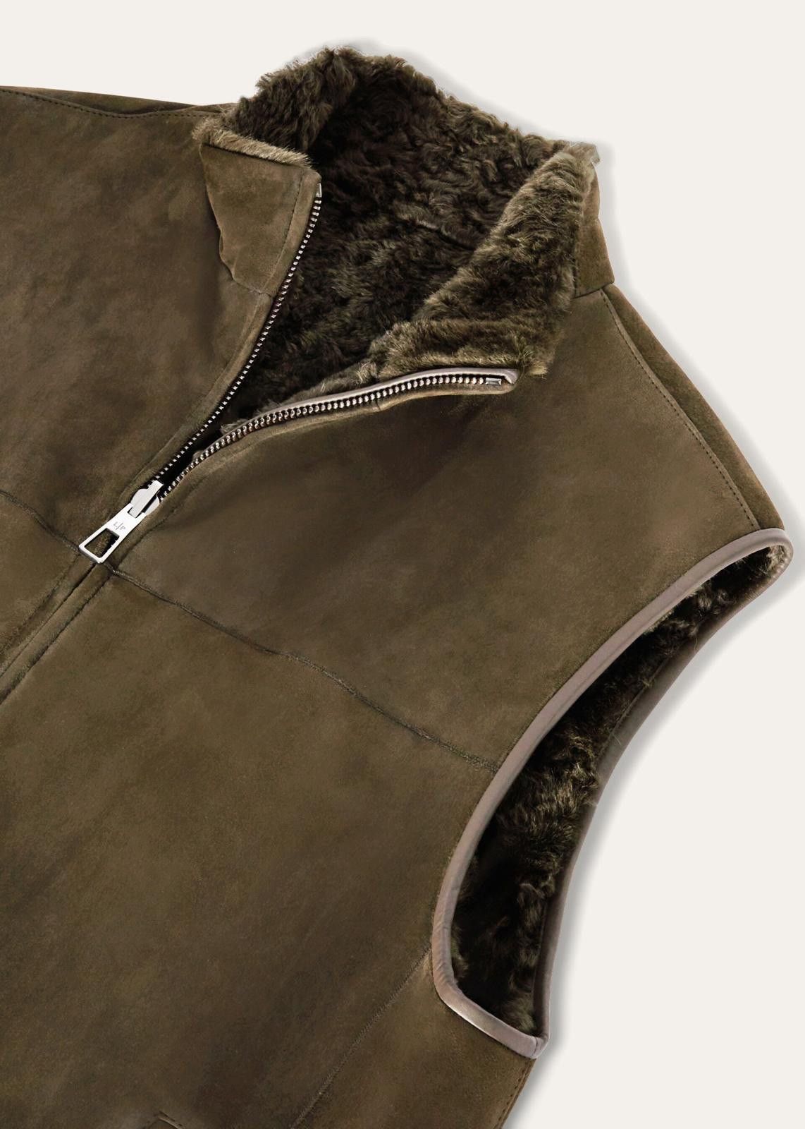 Loro Piana o1srvl11e1224 Shearling Marlin Vest in Green Size US S / EU 44-46 / 1 - 3 Thumbnail