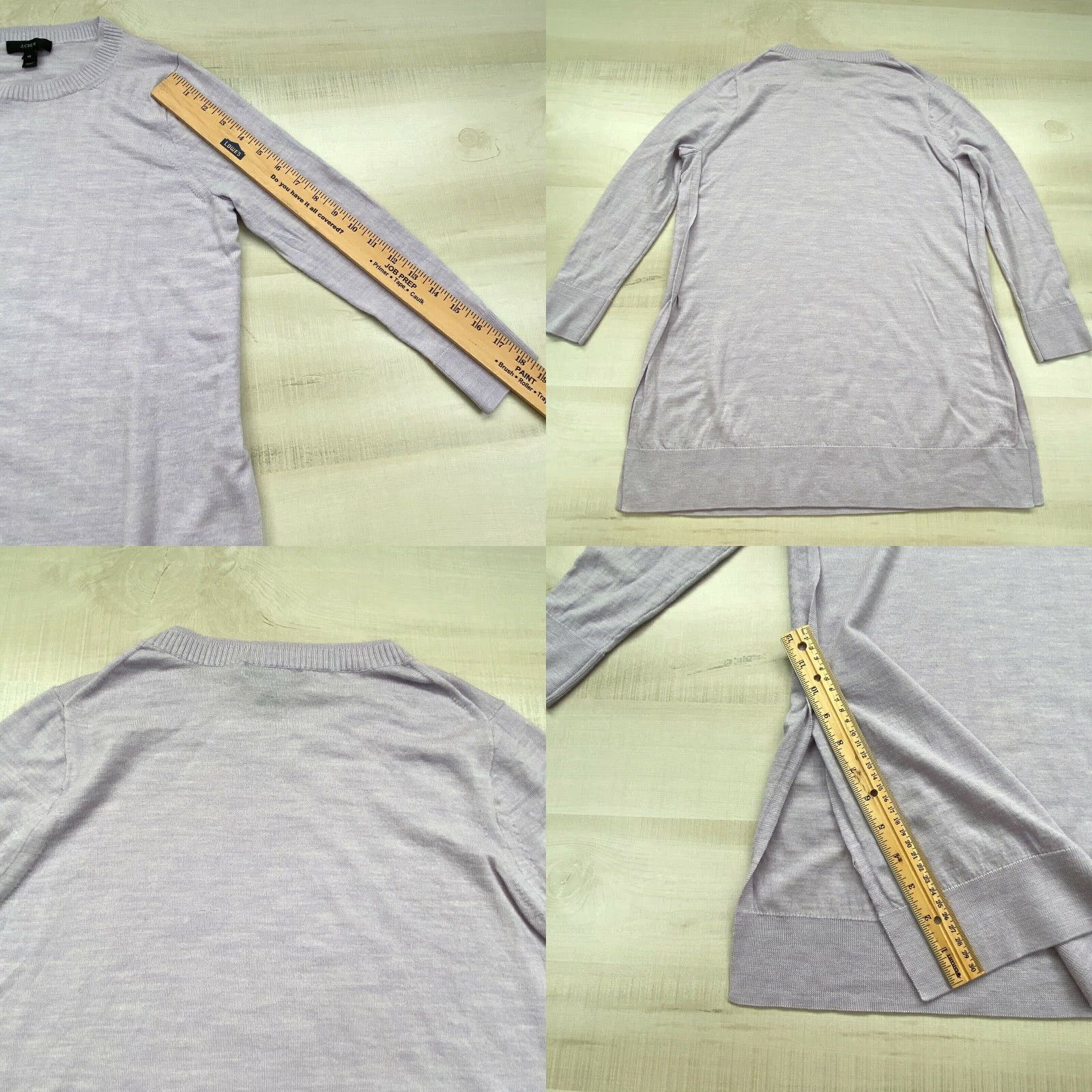 J.Crew J.CREW Womens Merino Wool Sweater XS Purple Pullover Lightweight Size XS / US 0-2 / IT 36-38 - 8 Thumbnail
