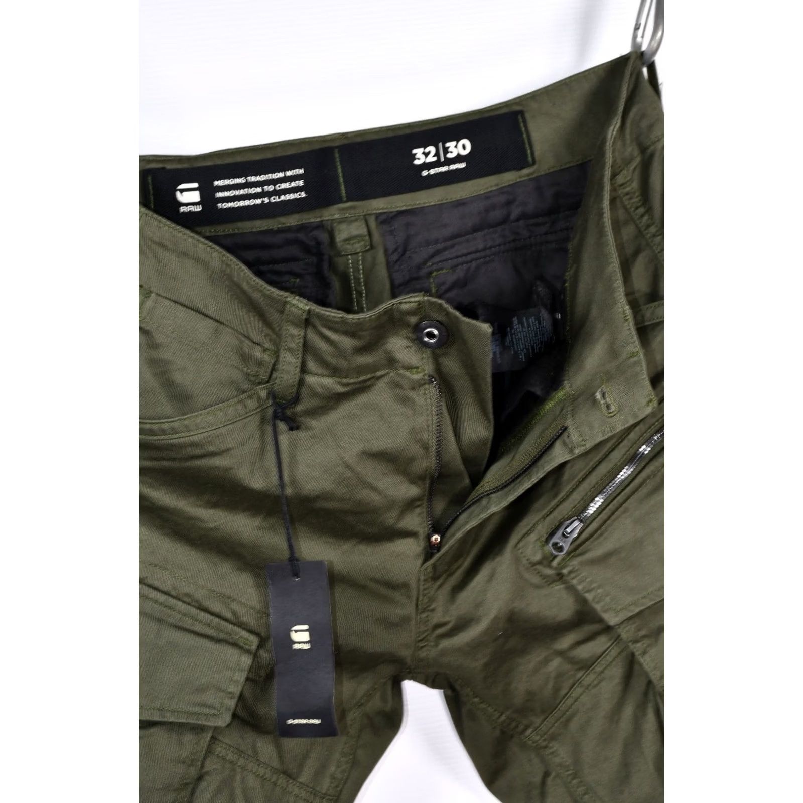 G-Star G-Star Rovic Zip 3D Regular Tapered Green Cargo Pants Men W32 L30 Size US 32 / EU 48 - 5 Thumbnail