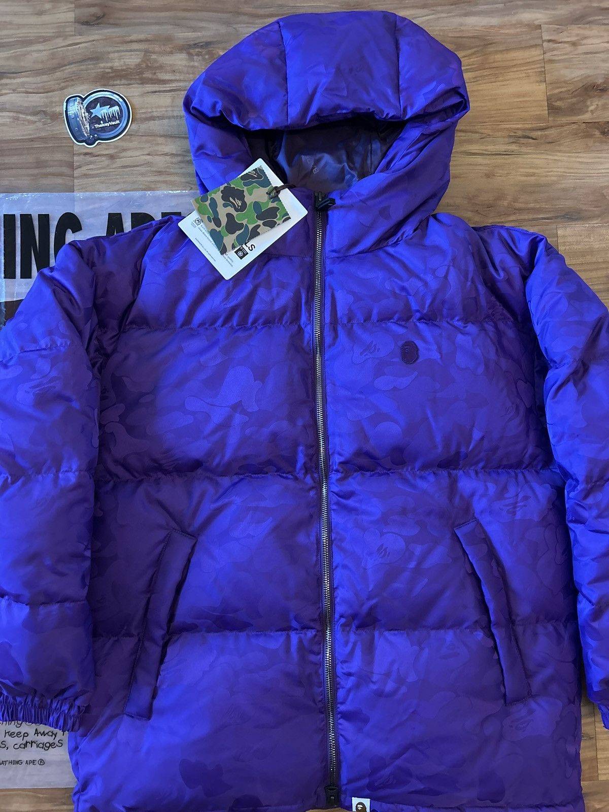 Bape STEAL Bape Purple Solid Camo Jacquard Down Jacket Size US S / EU 44-46 / 1 - 3 Thumbnail