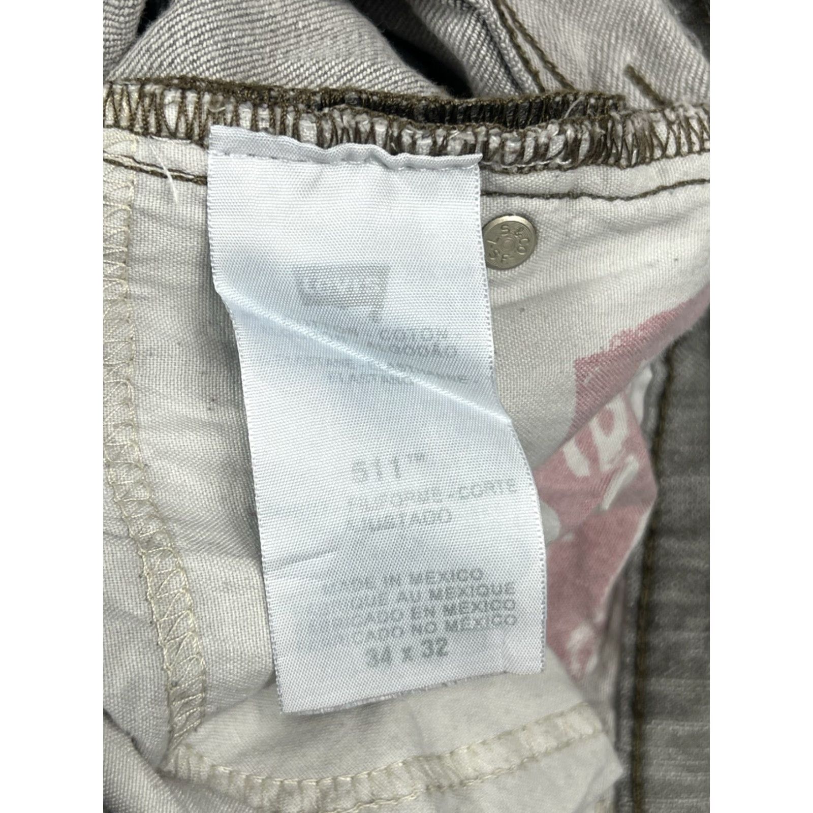 Levi's Levi's 511 Jeans Regular Light Gray 34x32 Denim 5-Pocket Straight Mens Pants Midwest USA Vintage: No Size US 34 / EU 50 - 7 Thumbnail