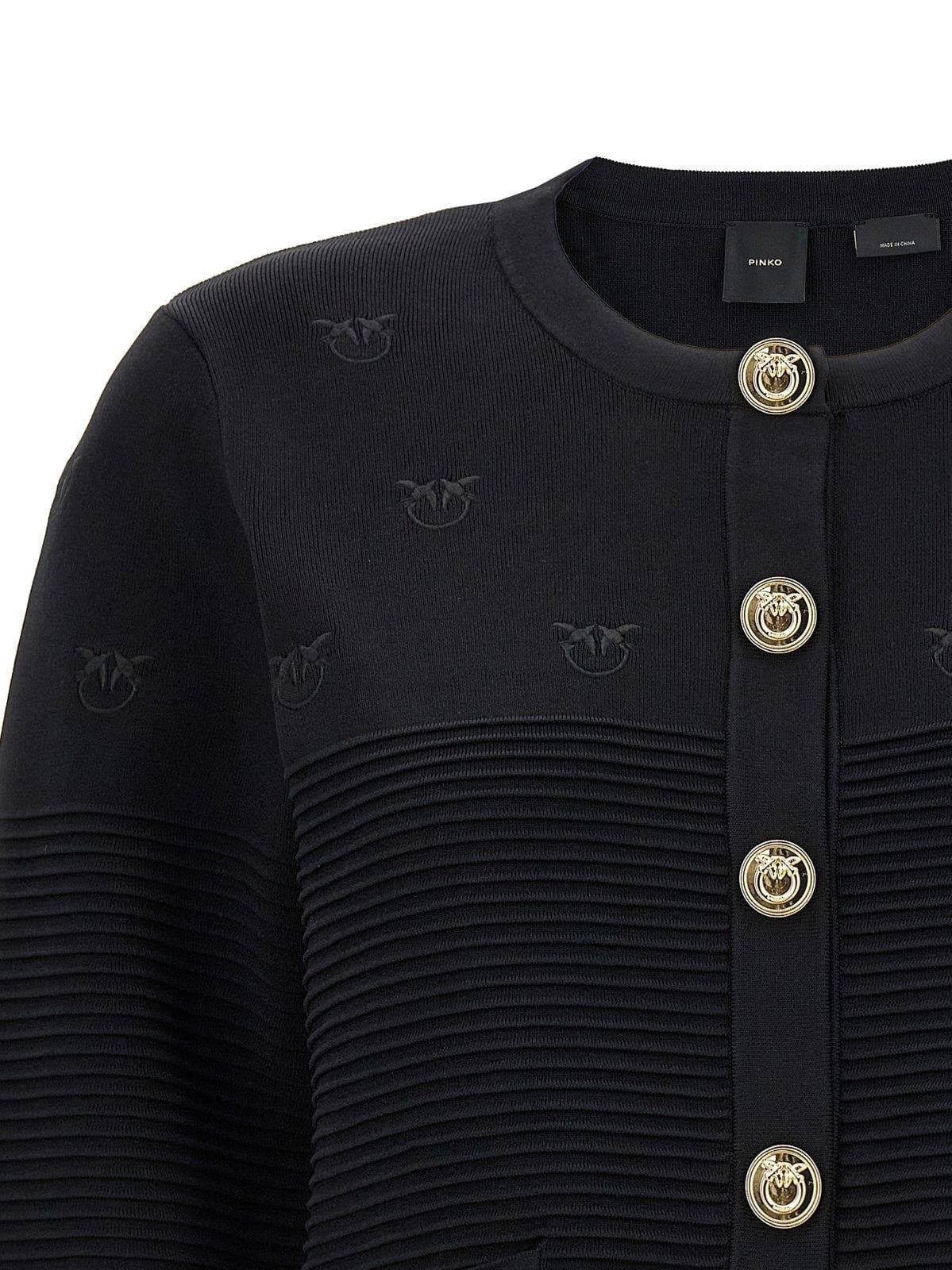 Pinko o1s22i1n0824 Ciliegio Cardigan in Black Size M / US 6-8 / IT 42-44 - 3 Thumbnail