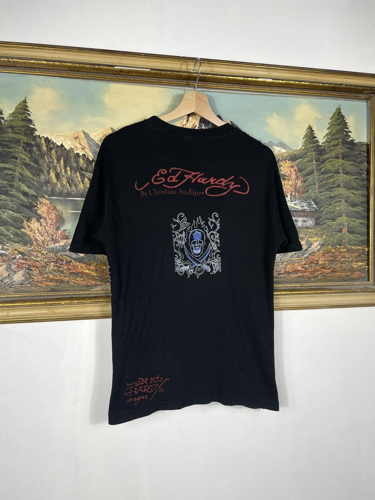 Christian Audigier × Ed Hardy × Vintage Ed Hardy Retro 00s Tees Short Sleeve Affliction Grunge Cyber Size S / US 4 / IT 40 - 8 Thumbnail