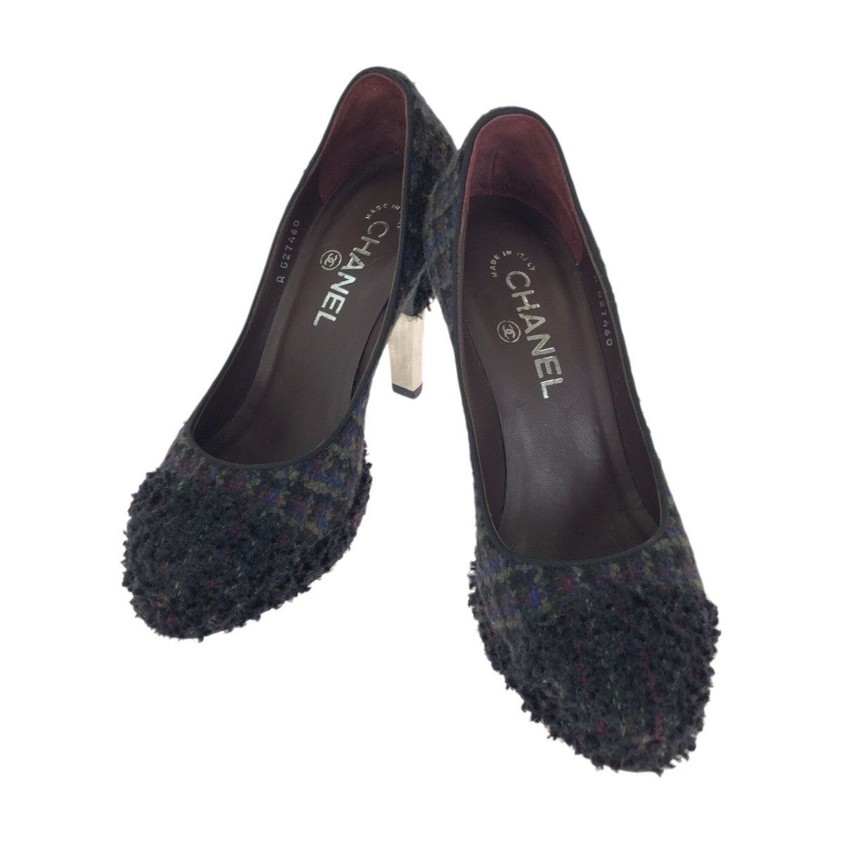 Chanel Chanel Chanel Tweed Pumps Textile Shoes G27495 DUTY FREE for USA Size ONE SIZE - 1 Thumbnail