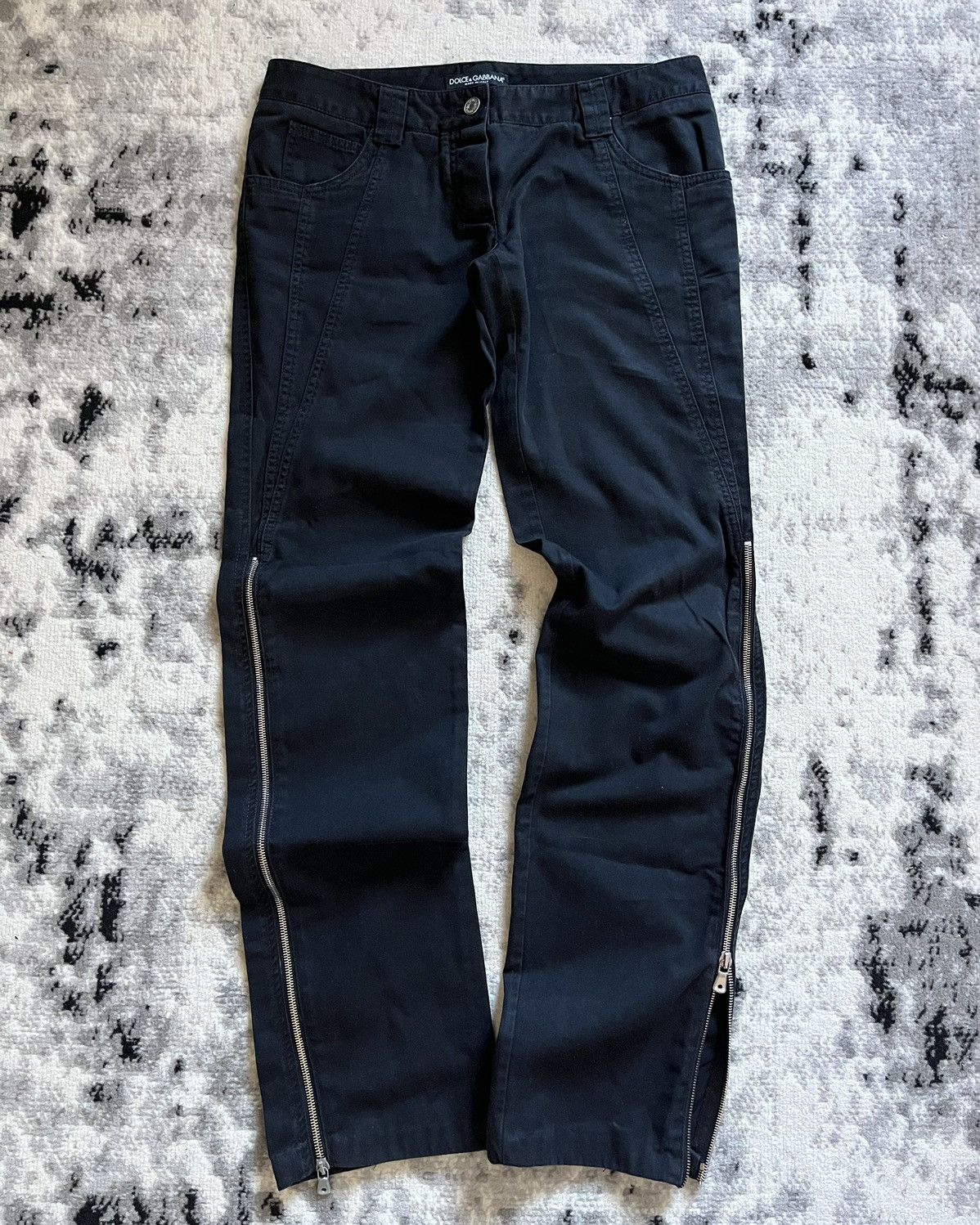 Dolce & Gabbana AW2010 Dolce & Gabbana Black Zip Pants Size US 30 / EU 46 - 2 Thumbnail