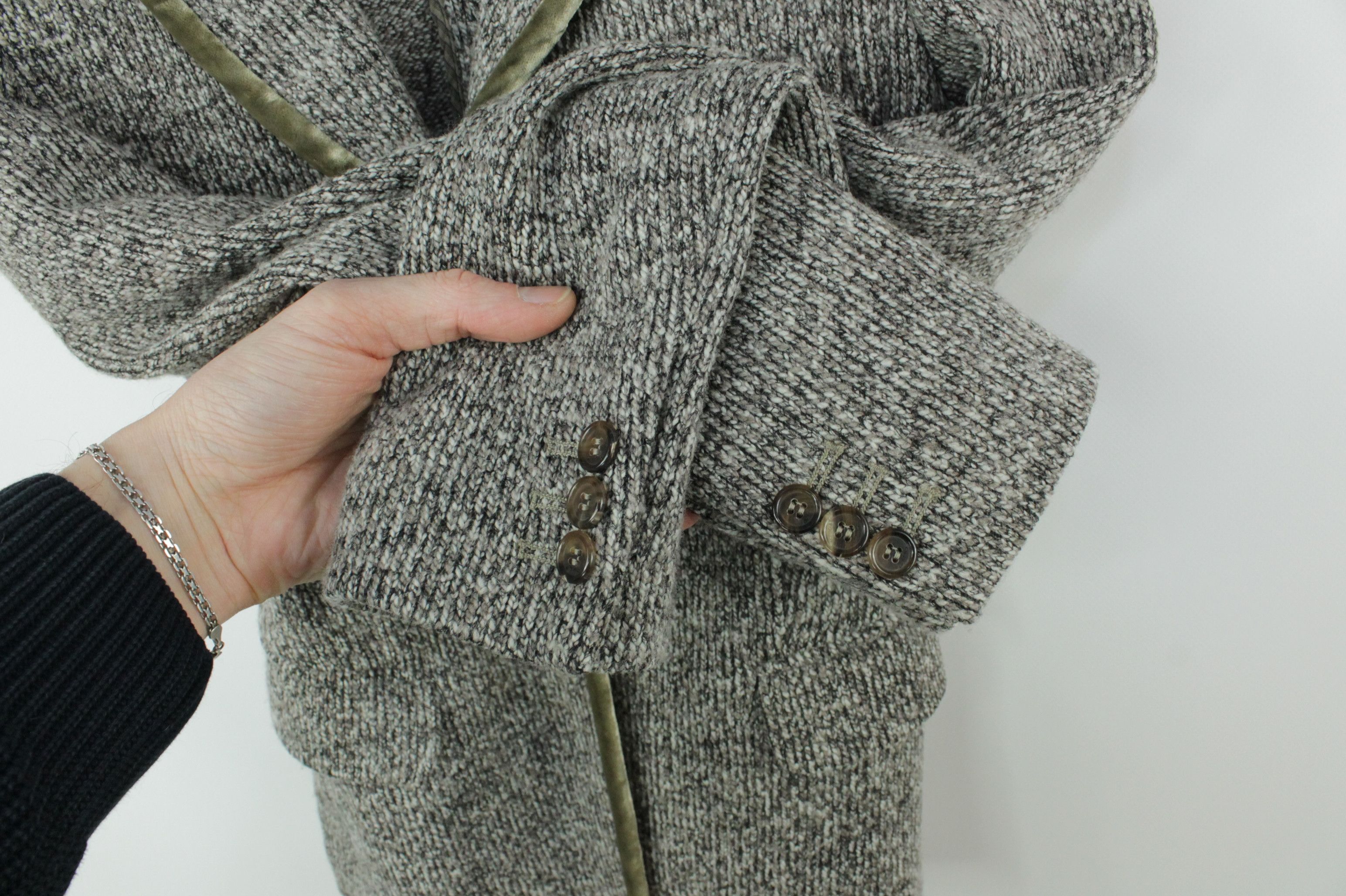 Etro Etro Milano Gray Wool Blend Slim Fit Women's Blazer Jacket Size S / US 4 / IT 40 - 3 Thumbnail