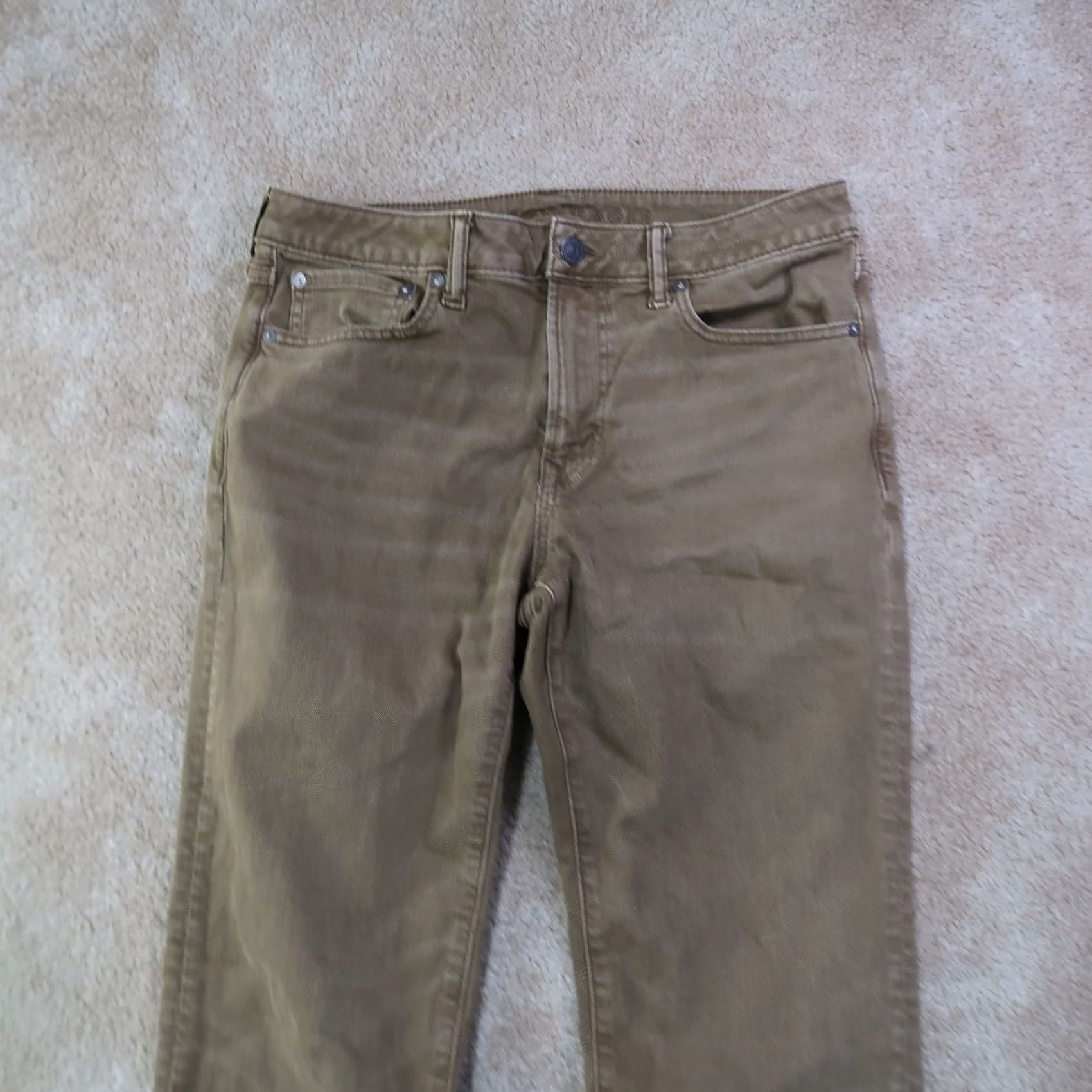 American Eagle Outfitters VINTAGE? No — American Eagle Slim Straight Jeans Mens 32x36 Brown Denim Airflex Distressed Slim 5-Pocket Cotton Blend Jeans Mens Brown Size US 32 / EU 48 - 2 Thumbnail