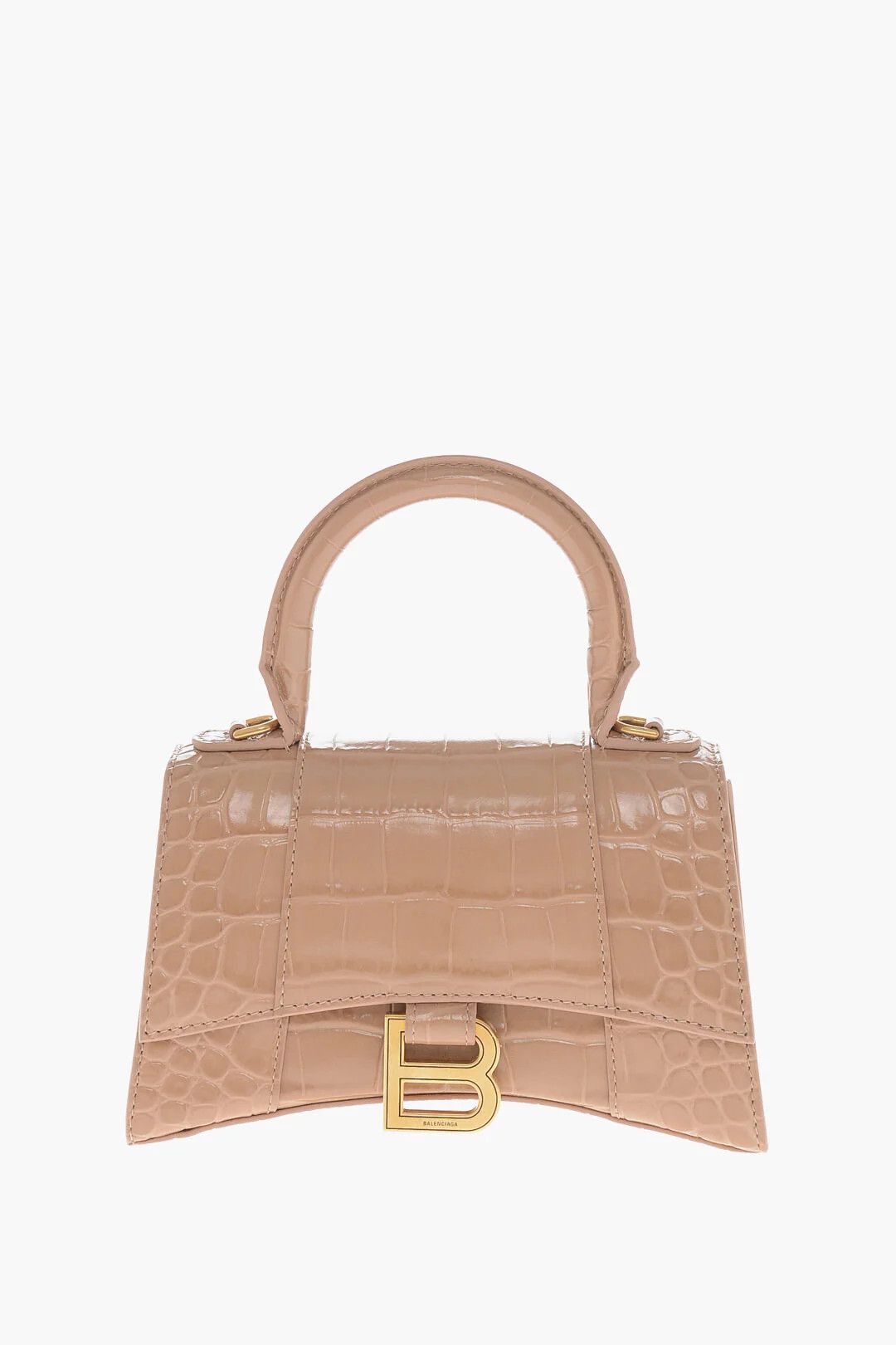 Balenciaga og1mm0326 Size: OS / Glossy Croc-Effect Leather Handbag Size ONE SIZE - 1 Thumbnail