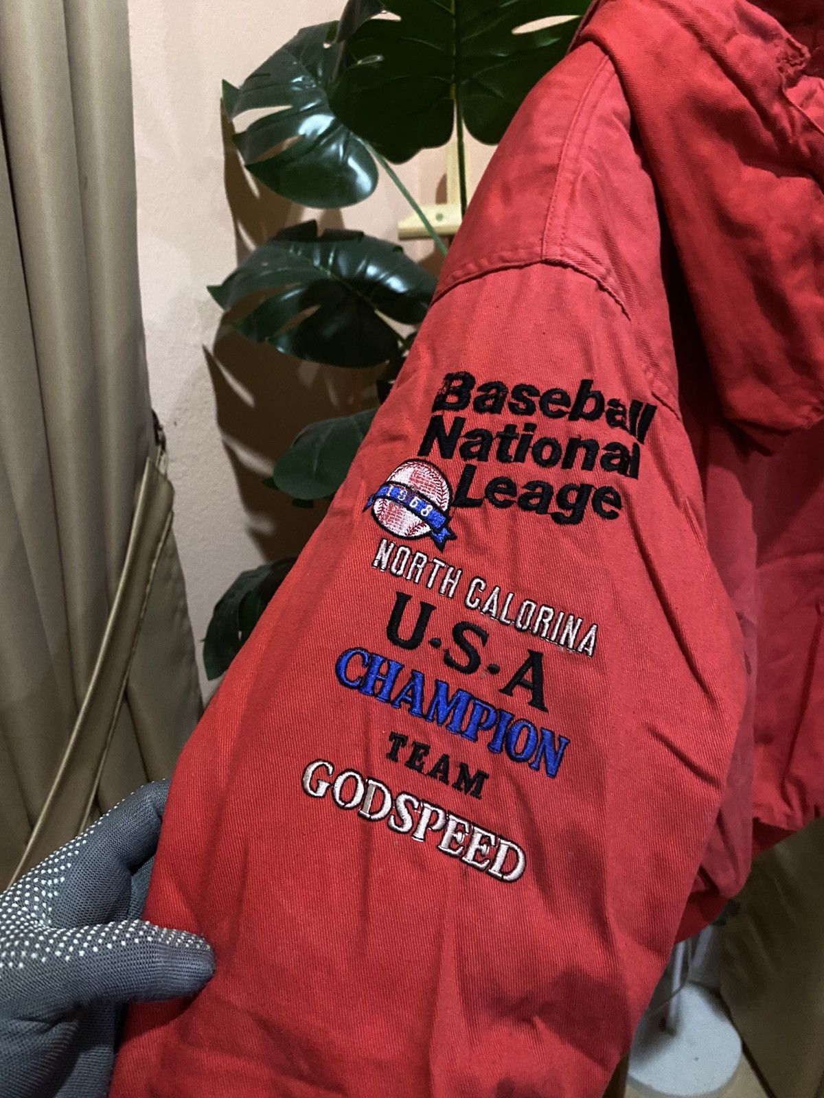 Godspeed Vintage Godspeed North Carolina Red Hooded Jacket Size US L / EU 52-54 / 3 - 11 Thumbnail