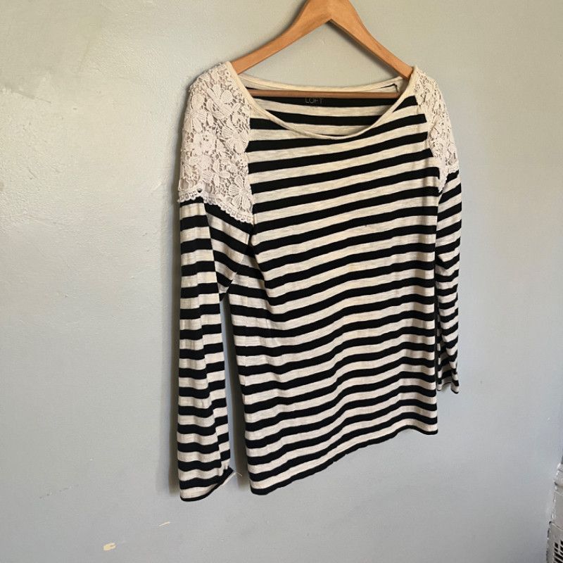 Loft Loft Ann Taylor Stripe Top Size XL / US 12-14 / IT 48-50 - 2 Thumbnail