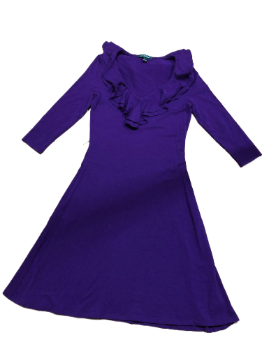 Ralph Lauren Vintage Ralph Lauren Purple Midi Dress Size XS Size XS / US 0-2 / IT 36-38 - 1 Thumbnail
