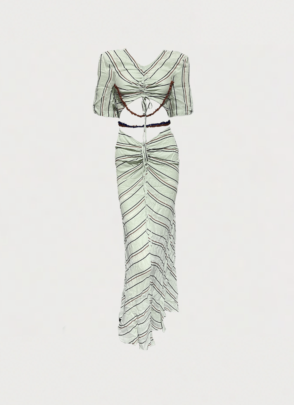Christopher Esber Multi Panel Disconnect Ruched Halter Dress | Grailed