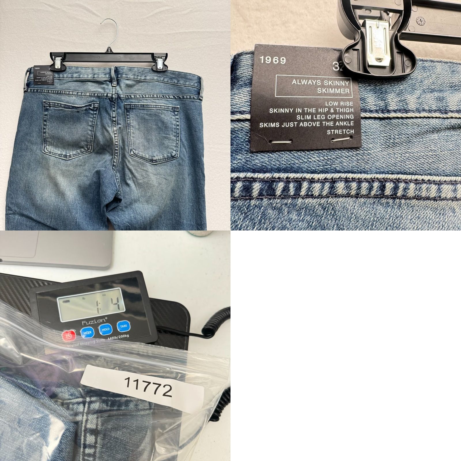 Gap GAP 1969 Always Skinny Jeans Women Slim Distressed Low Rise 32 Regular 28in Blue Denim Size 24" / US 00 / IT 34 - 9 Thumbnail