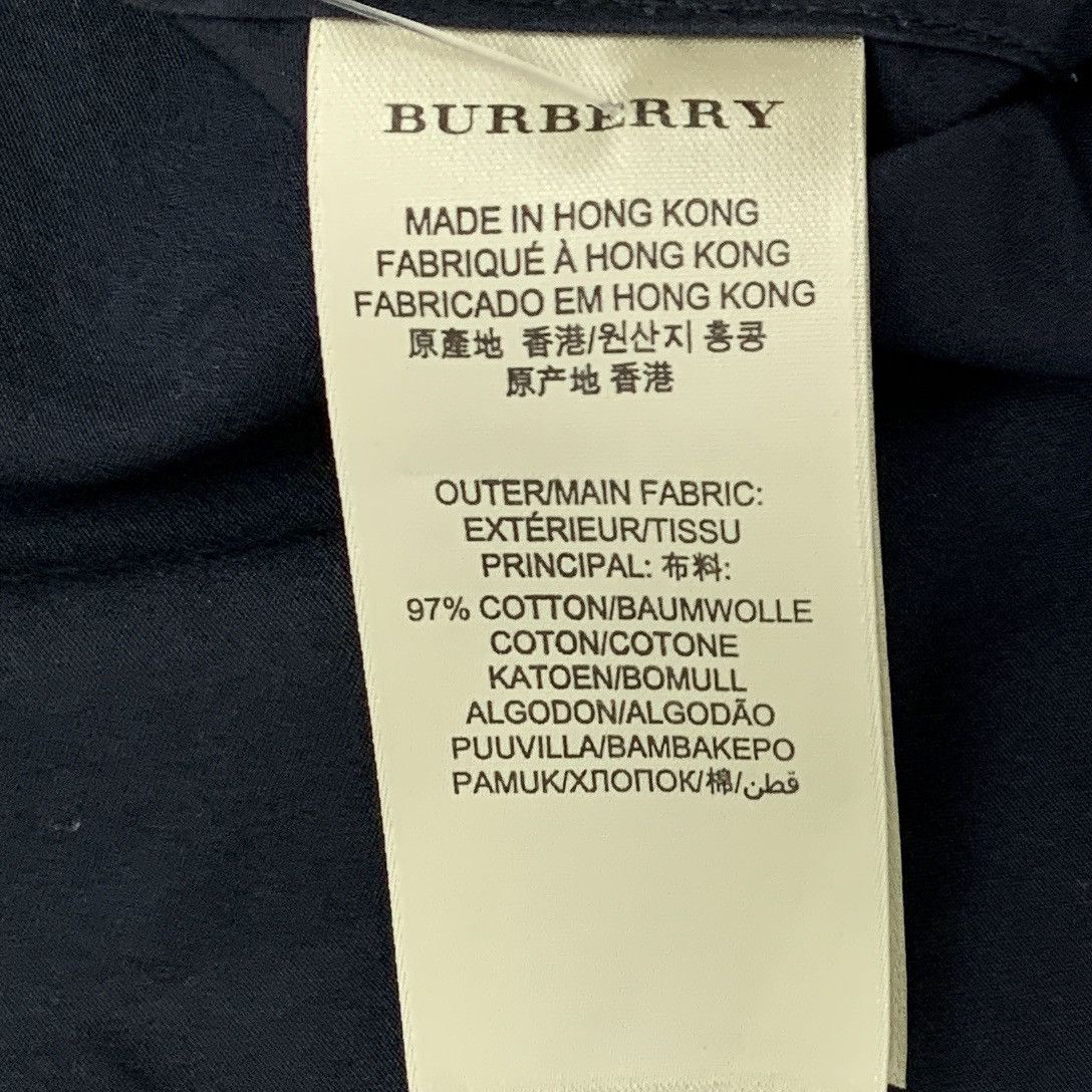 Burberry Burberry Black Cotton Collared Long Sleeve Shirt K26WX Size US L / EU 52-54 / 3 - 6 Thumbnail